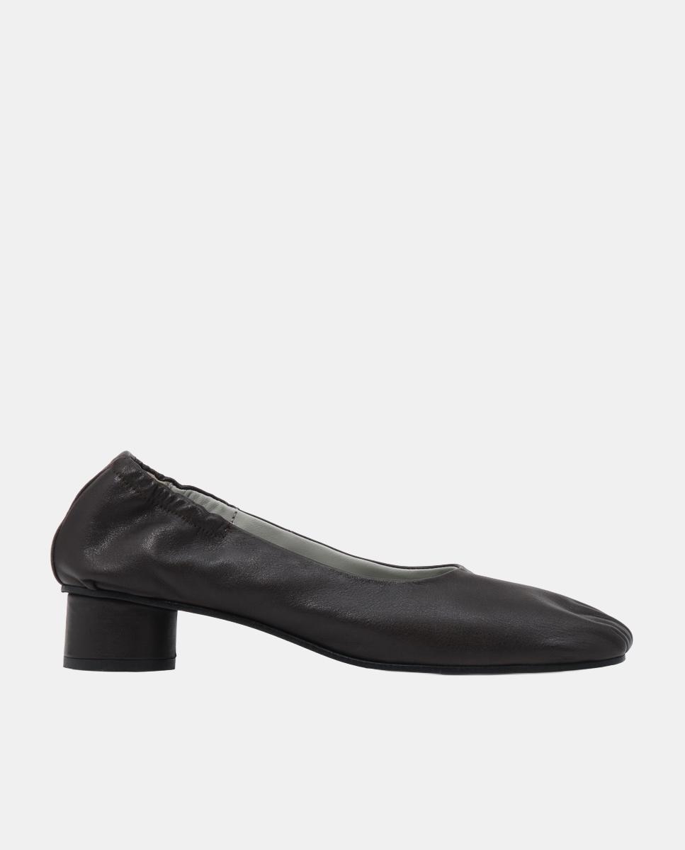 Zapatos de salón de mujer fruncido piel - Bimba y Lola - Marrón oscuro Marrón oscuro-1