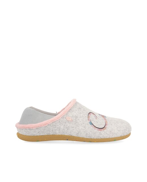 Imagen 0 de Zapatillas de casa abiertas de mujer tipo babucha con material reciclado