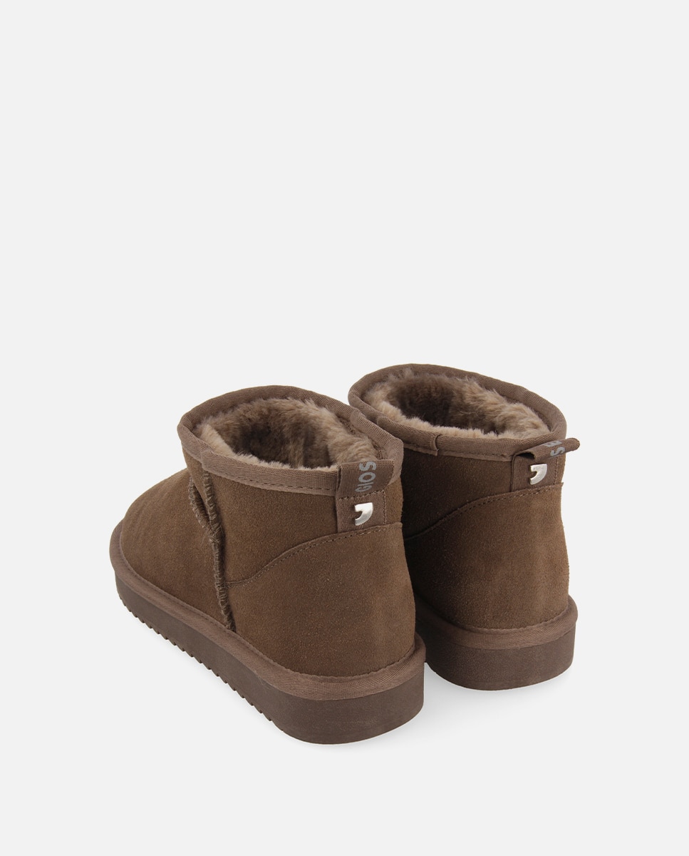 Botas de pelo de mujer tipo australianas de caña baja forradas de pelo - Topo Topo-2