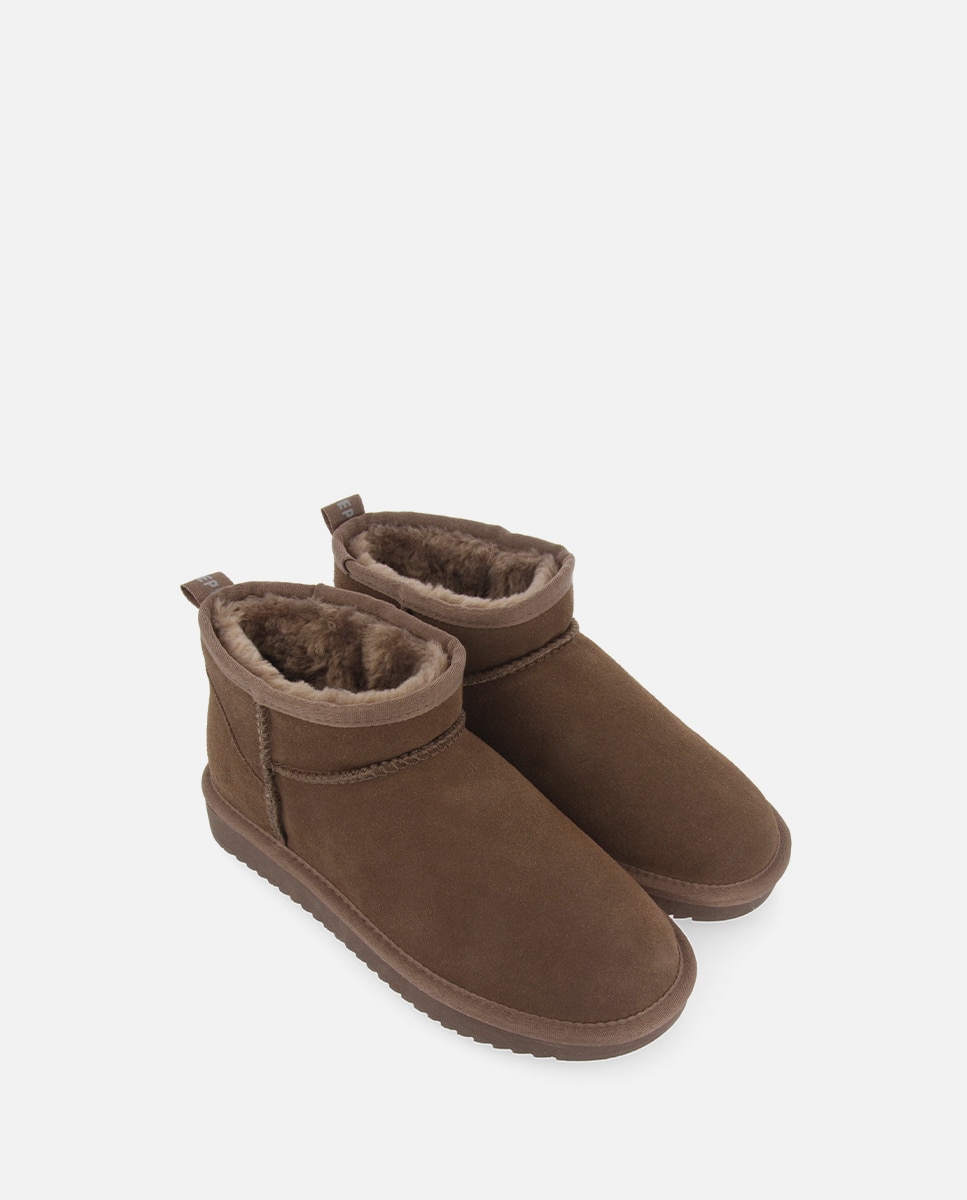 Botas de pelo de mujer tipo australianas de caña baja forradas de pelo - Topo Topo-4