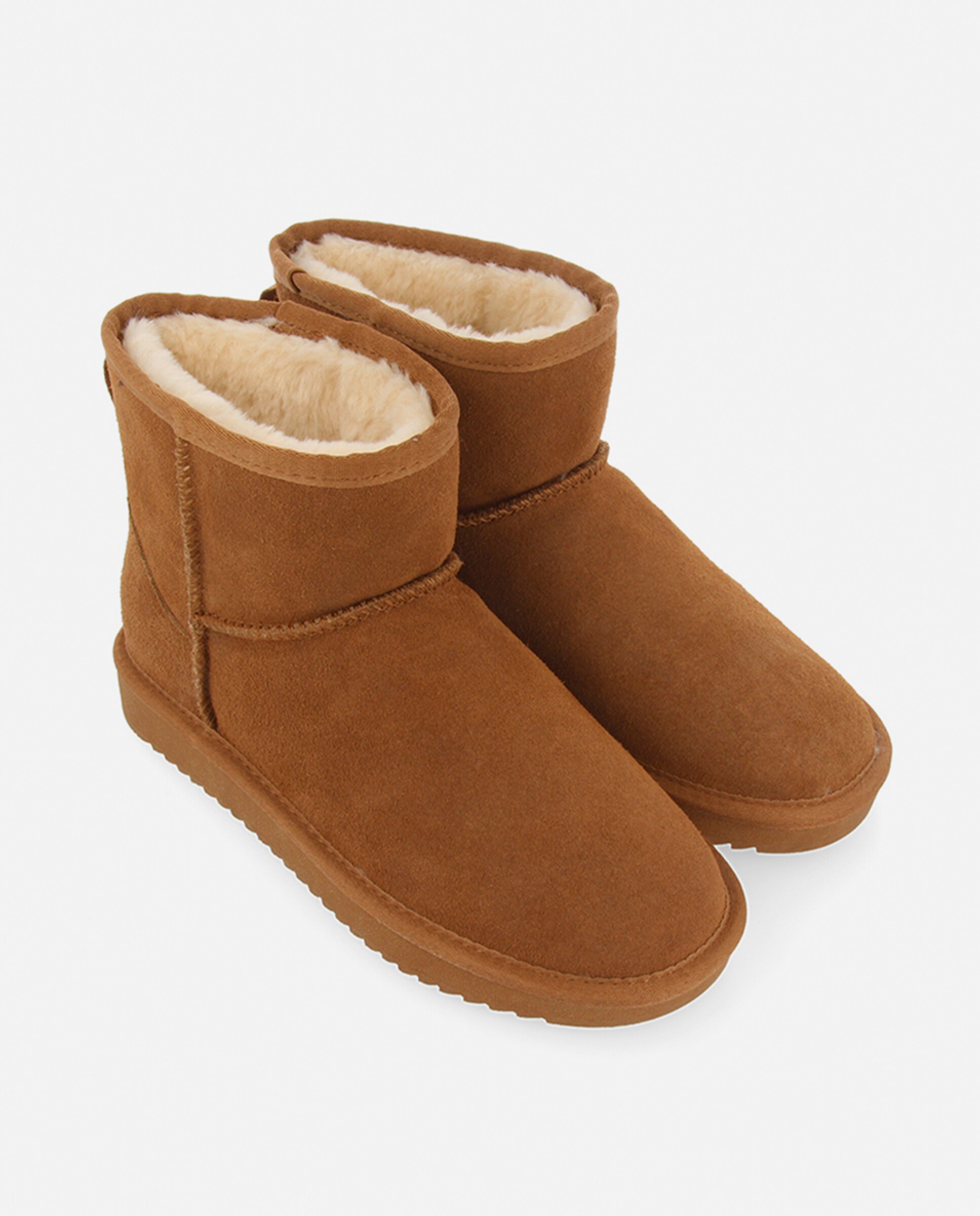 Botas de pelo de mujer tipo australianas de caña media forradas de pelo - Gioseppo - Cuero Cuero-3