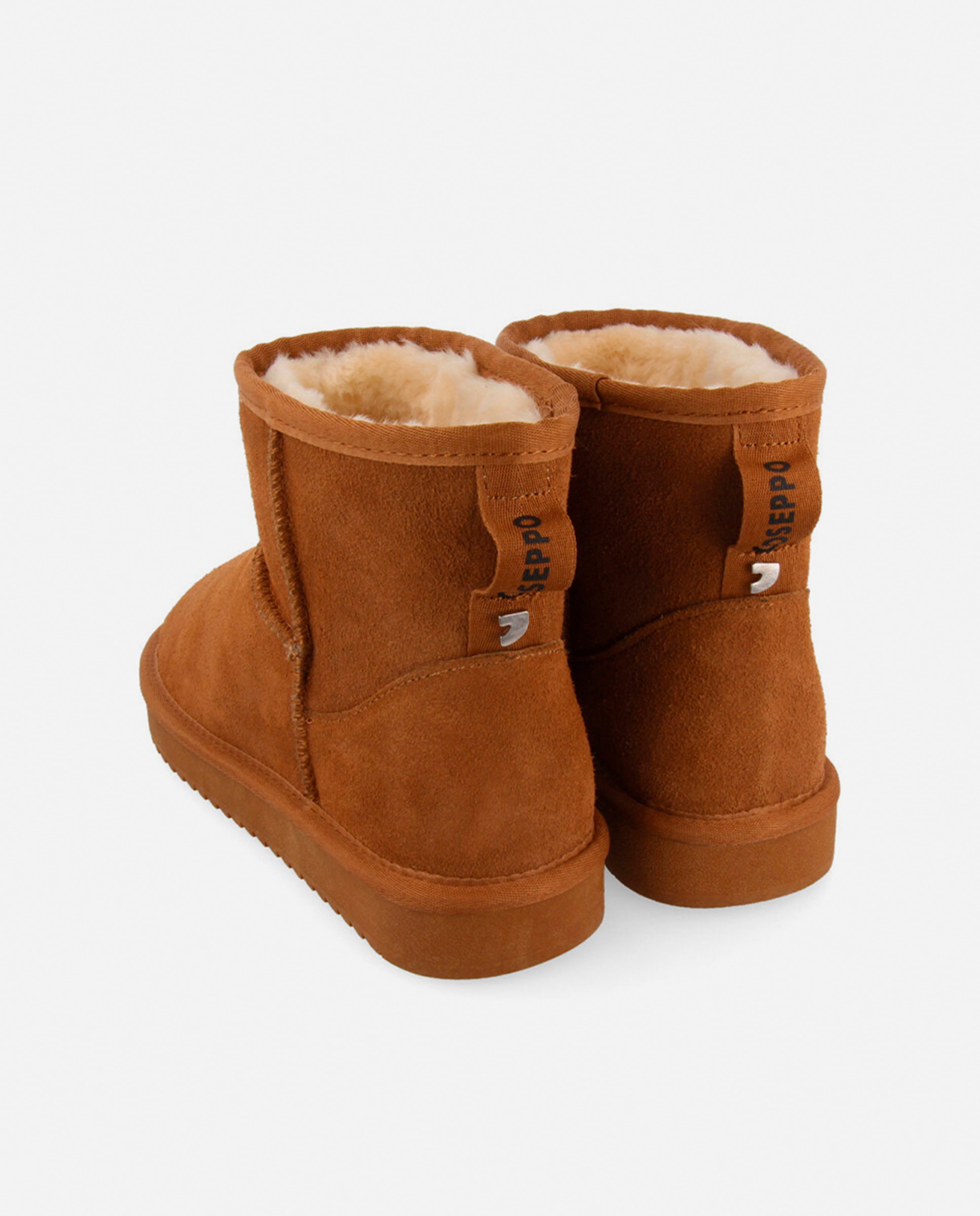 Botas de pelo de mujer tipo australianas de caña media forradas de pelo - Gioseppo - Cuero Cuero-2