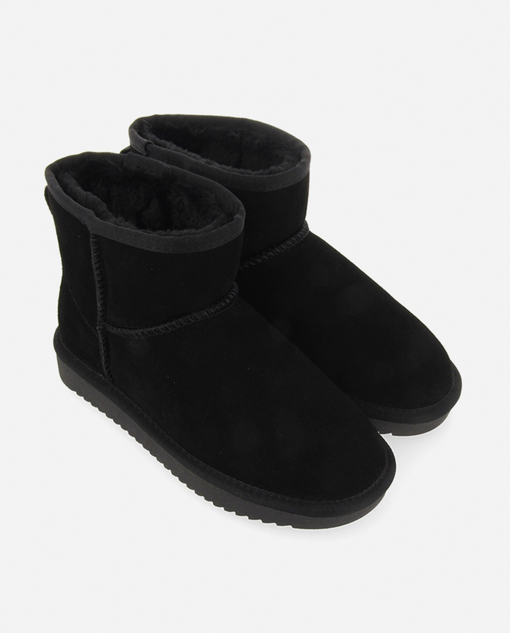Botas de pelo de mujer tipo australianas de caña media forradas de pelo - Gioseppo - Negro Negro-3
