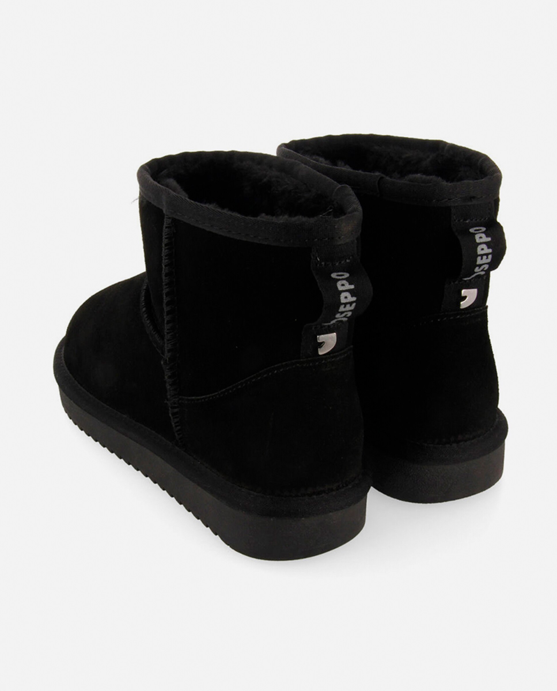 Botas de pelo de mujer tipo australianas de caña media forradas de pelo - Gioseppo - Negro Negro-2