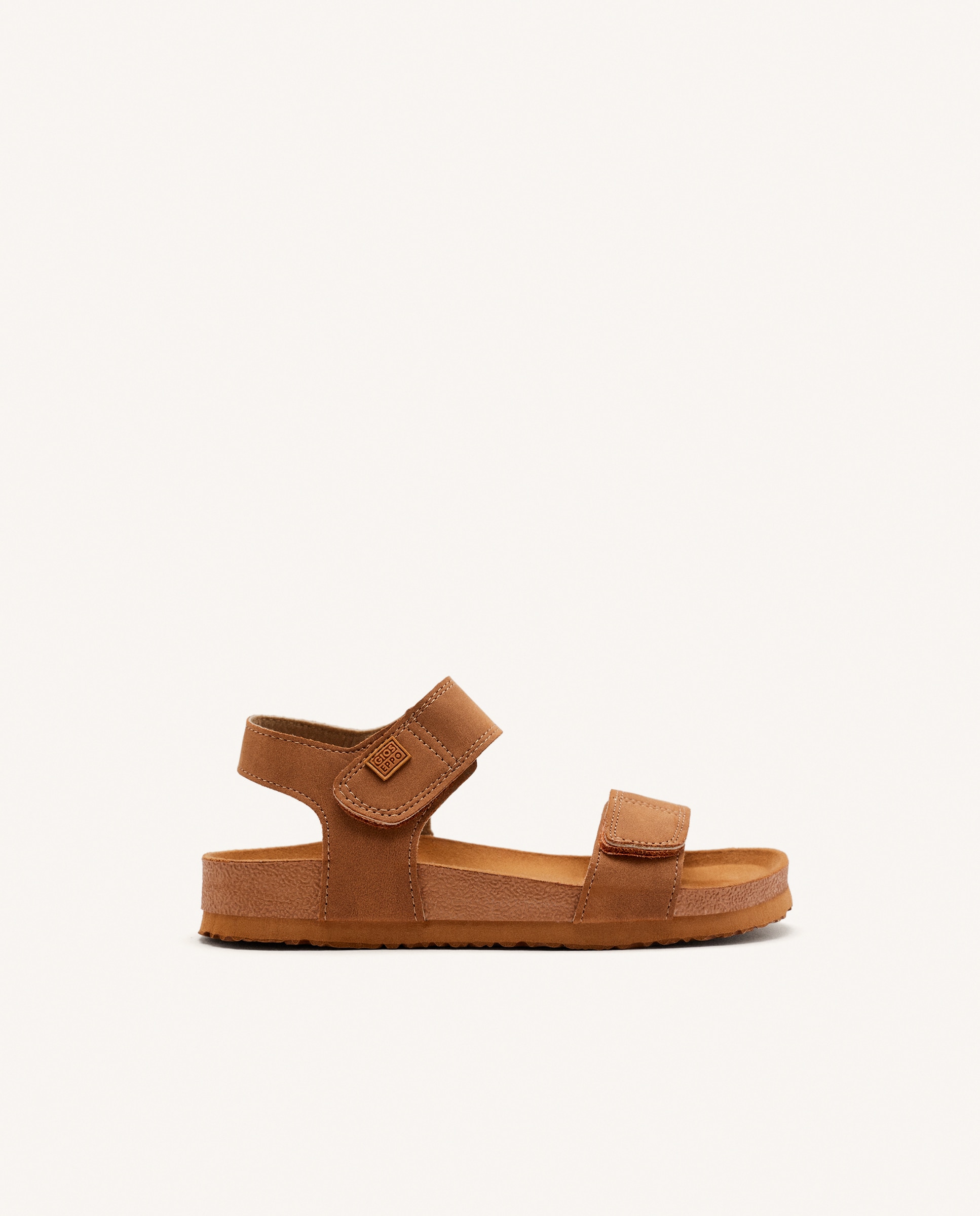 Imagen 0 de Sandalias abiertas de niño estilo bio con cierre adherente Cuero