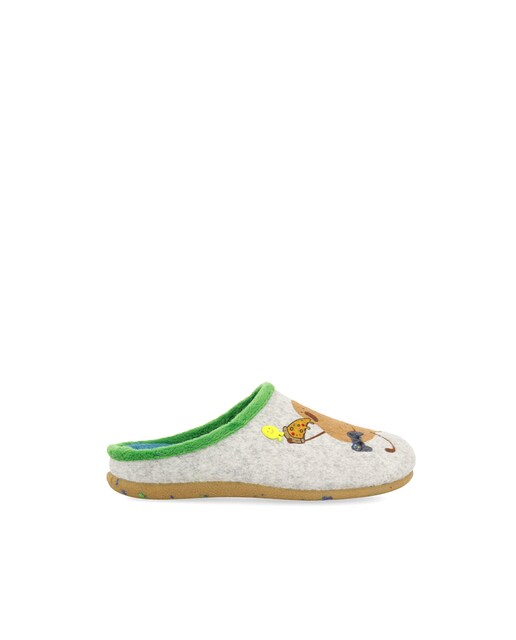 Imagen 0 de Zapatillas de casa abiertas de niño tipo babucha con material reciclado