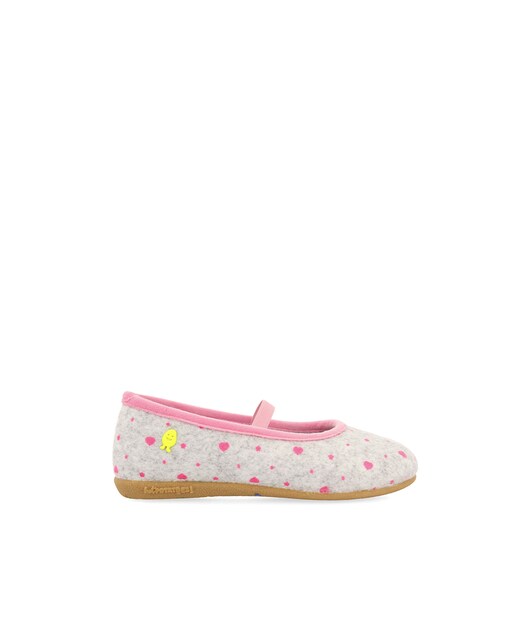 Imagen 0 de Zapatillas de casa cerradas de niña tipo bailarina con material reciclado