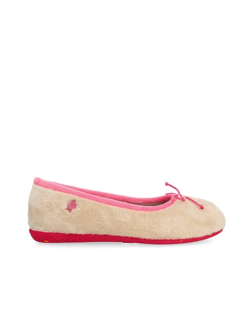 Imagen 0 de Zapatillas de casa cerradas de mujer tipo bailarina con material reciclado