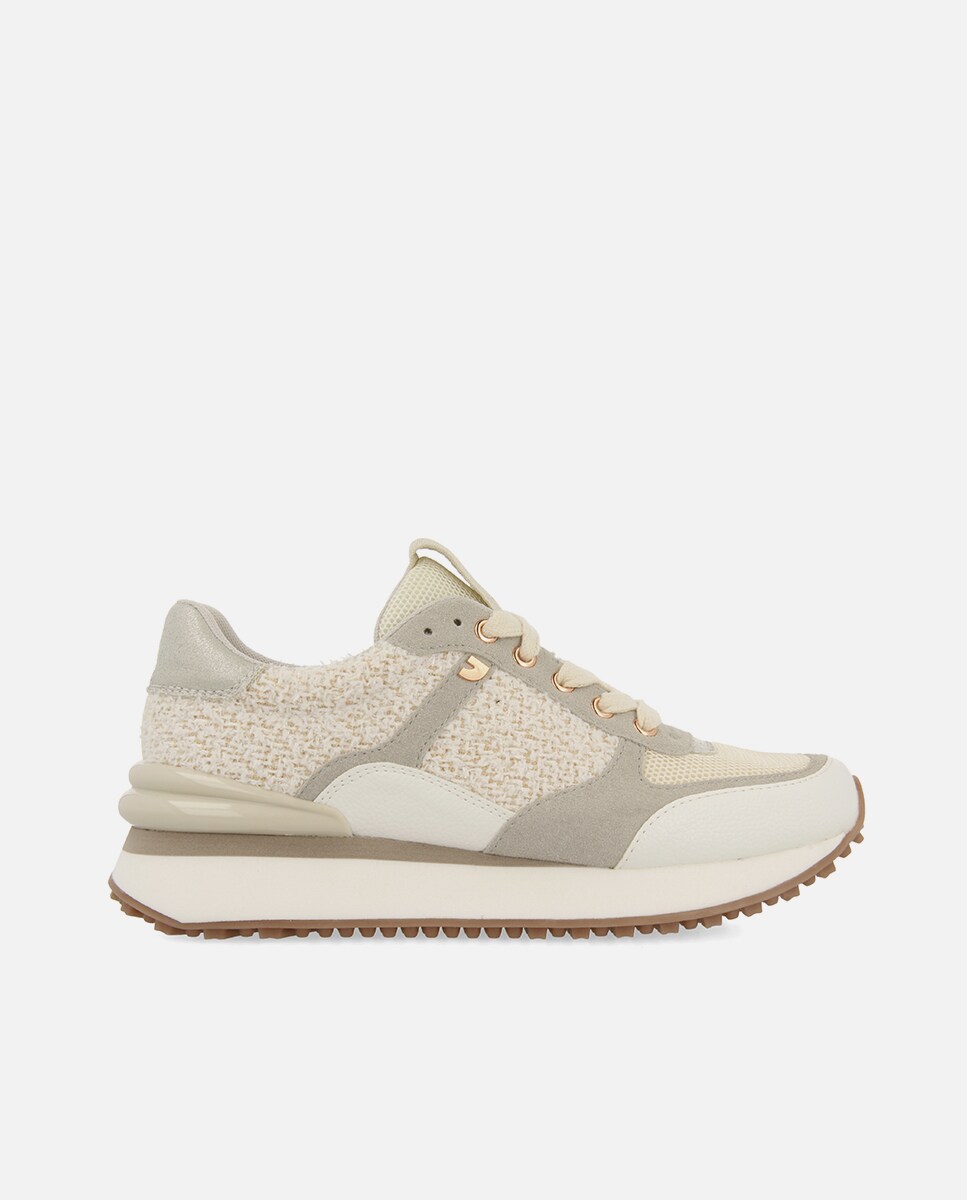 Zapatillas deportivas de mujer con rejilla y forro acolchado