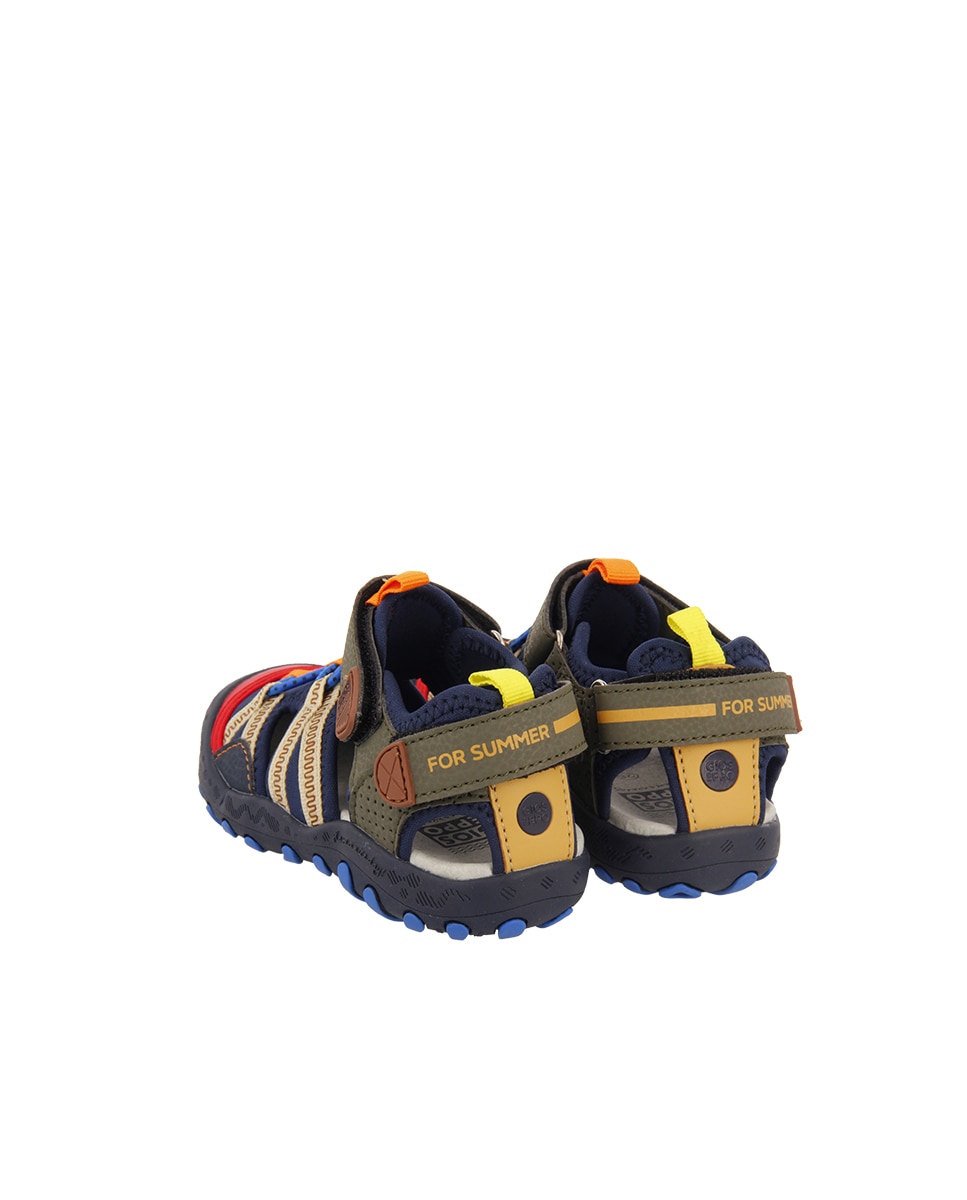 Sandalias cerradas de niño tipo cangrejera con puntera reforzada transpirables - Gioseppo - Azul marino Azul marino-3