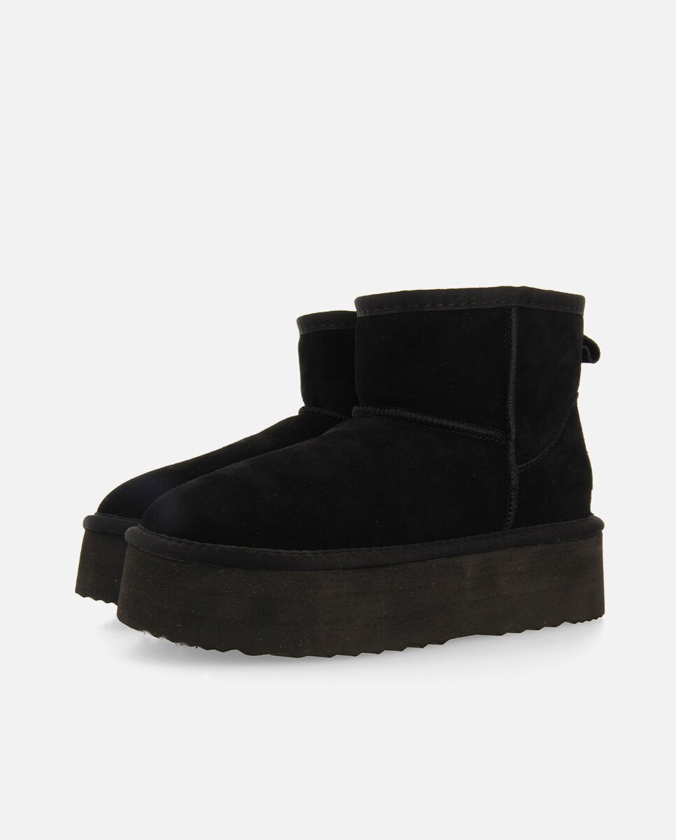Botas de pelo de mujer estilo australianas con plataforma - Gioseppo - Negro Negro-3