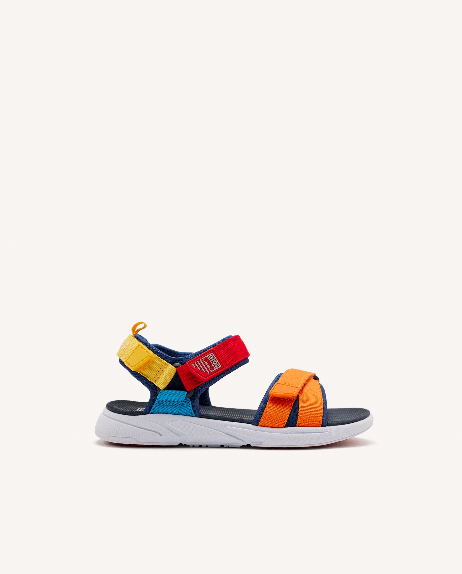 Sandalias abiertas de niño ligeras con 3 cierres ajustables - Gioseppo - Rojo / Azul marino Rojo / Azul marino-1