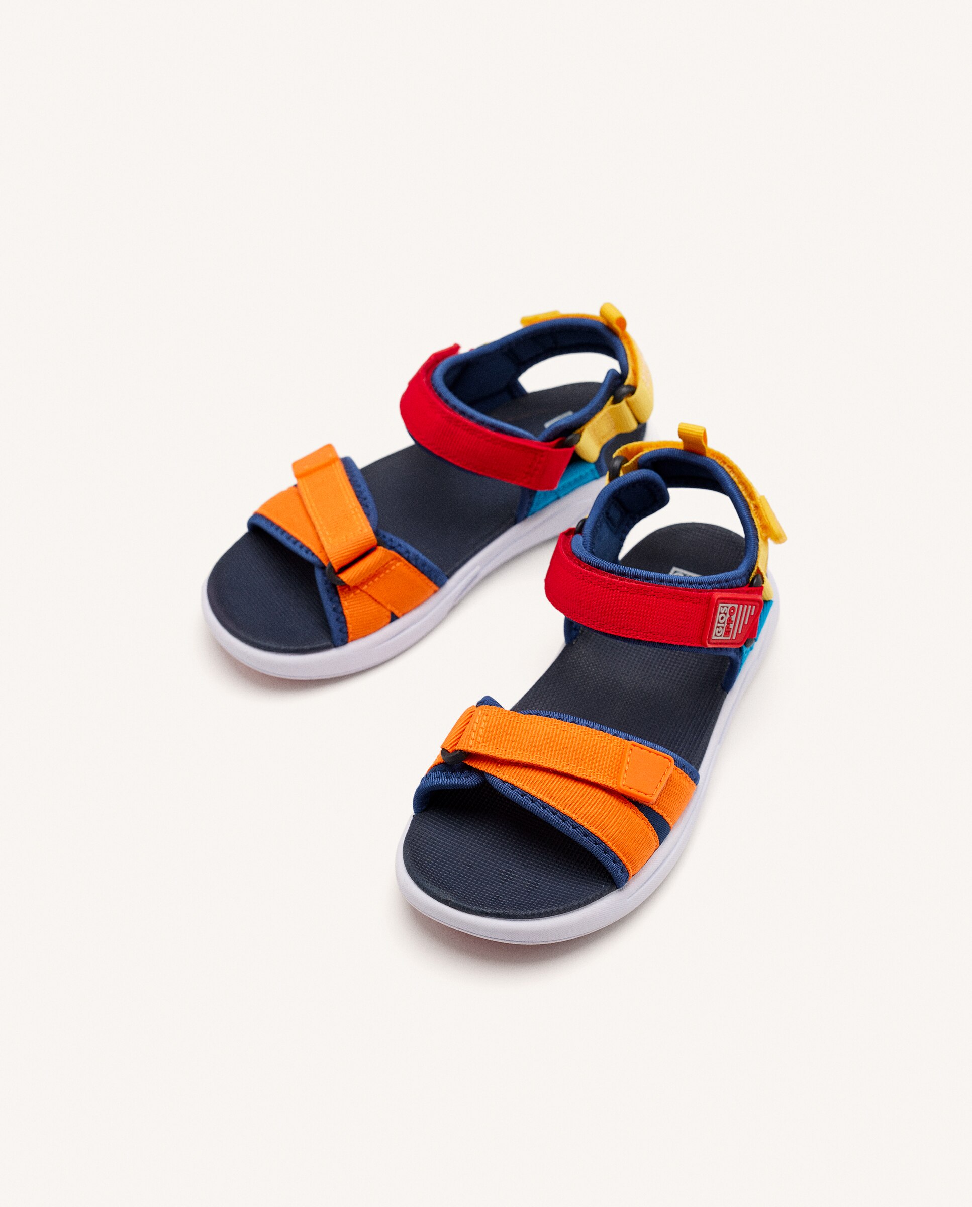Sandalias abiertas de niño ligeras con 3 cierres ajustables - Gioseppo - Rojo / Azul marino Rojo / Azul marino-2