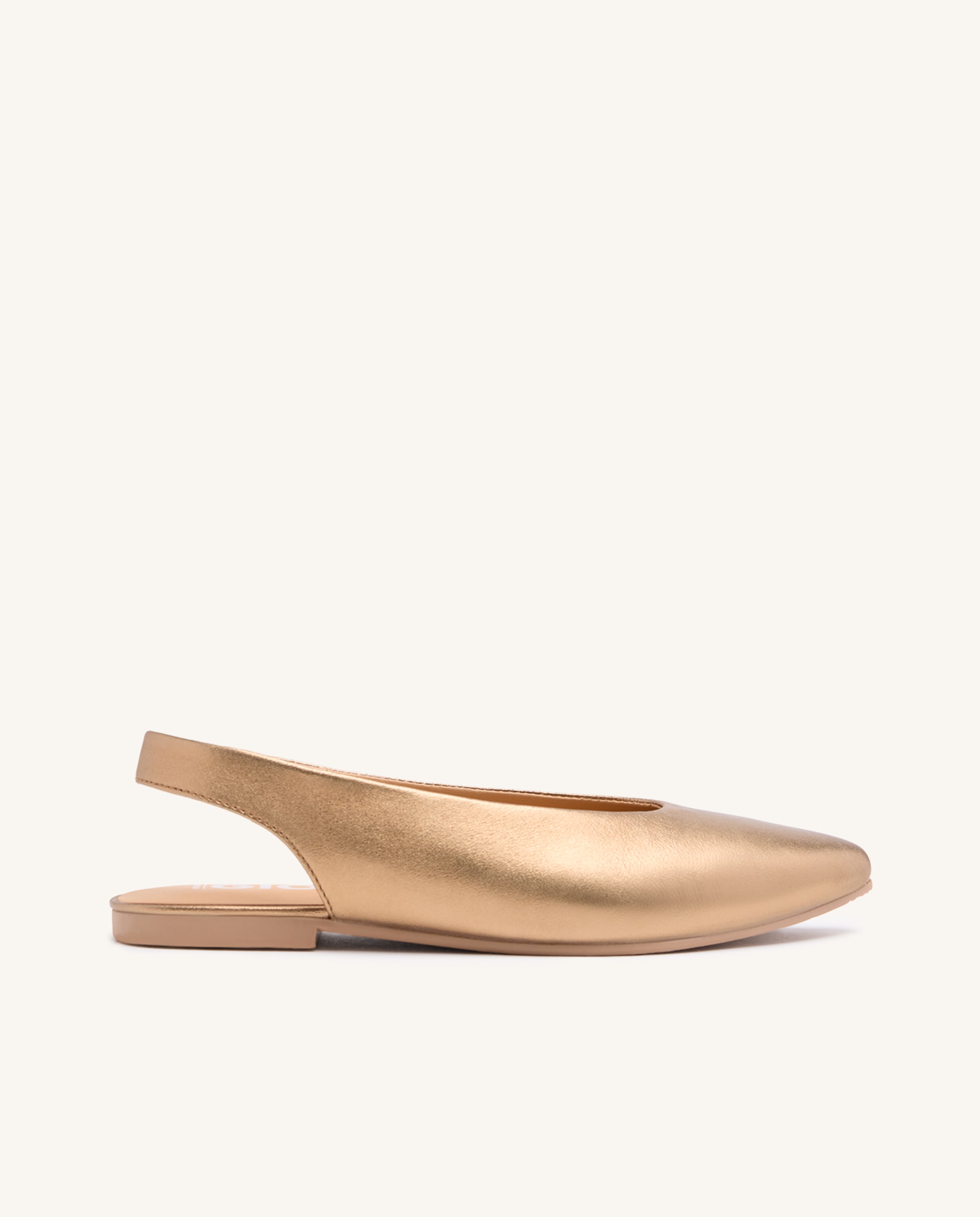 Bailarinas planas de mujer destalonadas de piel con elástico trasero - Gioseppo - Dorado Dorado-1