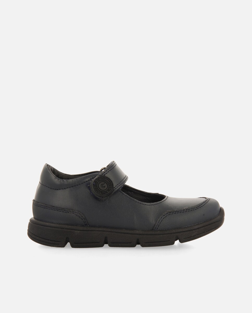 Zapato Escolar Náutico De Piel Para Niño - Suela De Goma Flexible, Color Azul Marino, Transpirable