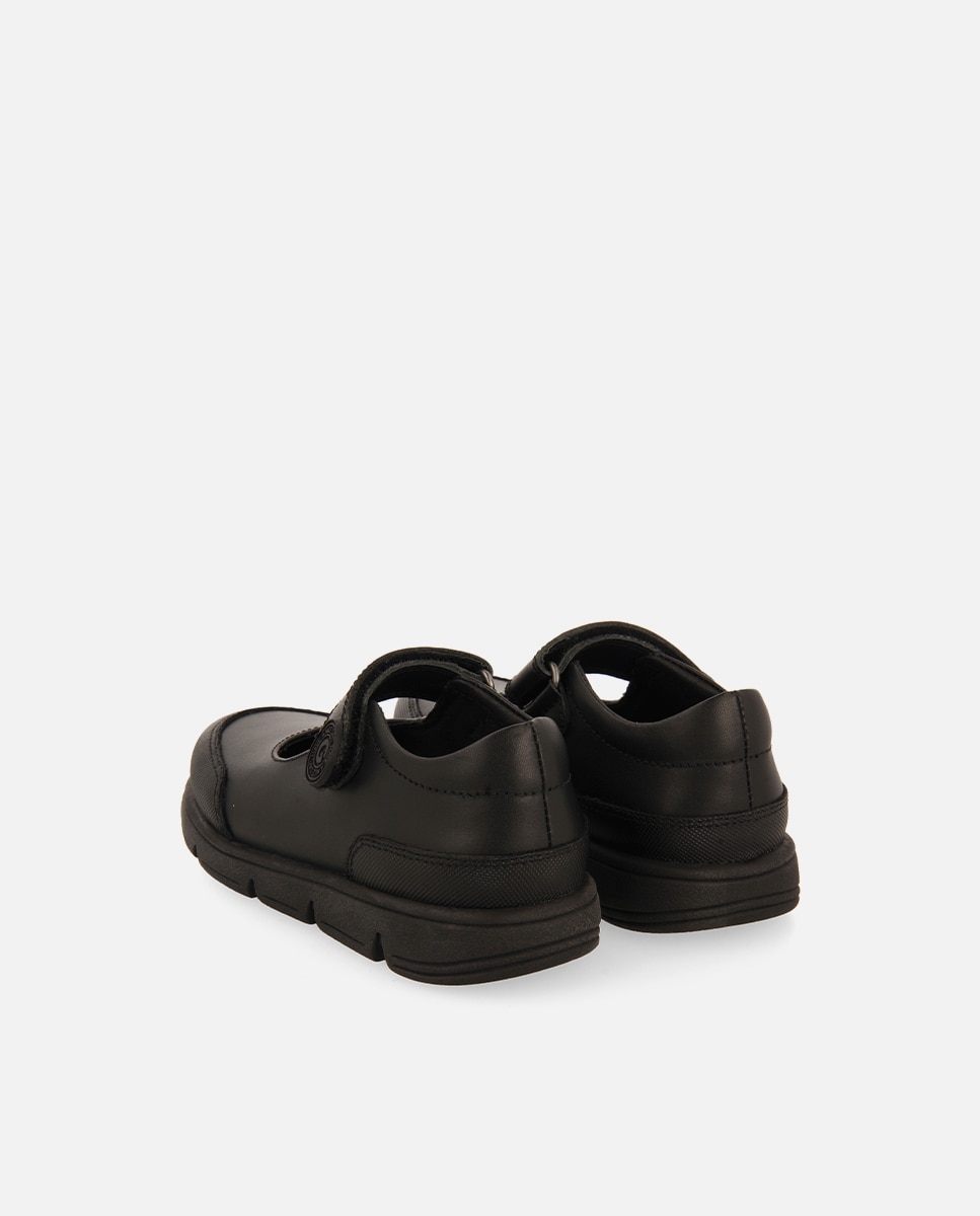 Zapatos de colegio de niña tipo bailarinas con cierres ajustables - Gioseppo - Negro Negro-3