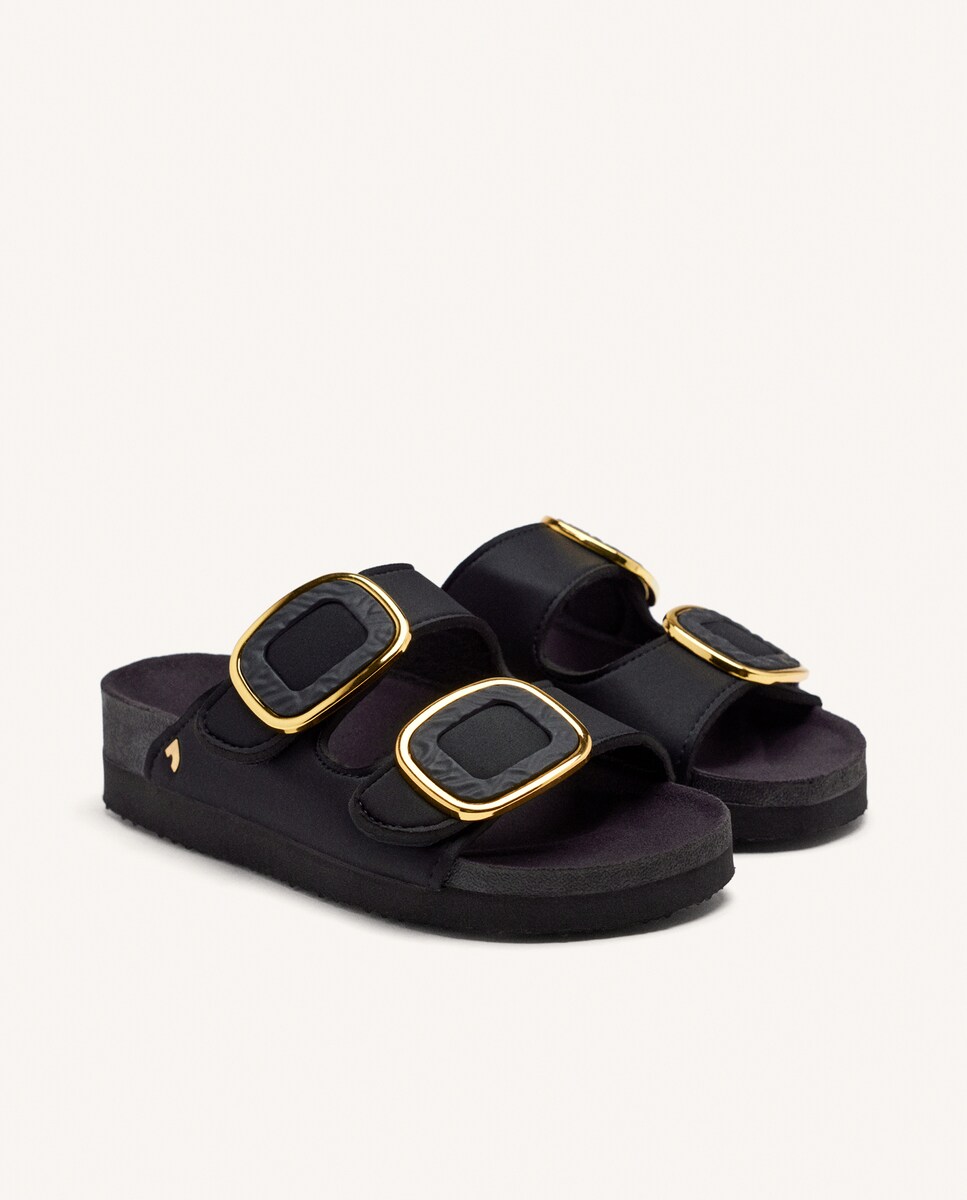 Sandalias Planas De Piel Con Adorno De Joya GIOSEPPO KILLINGLY - Plantilla De Piel, Tacón 1.5 Cm