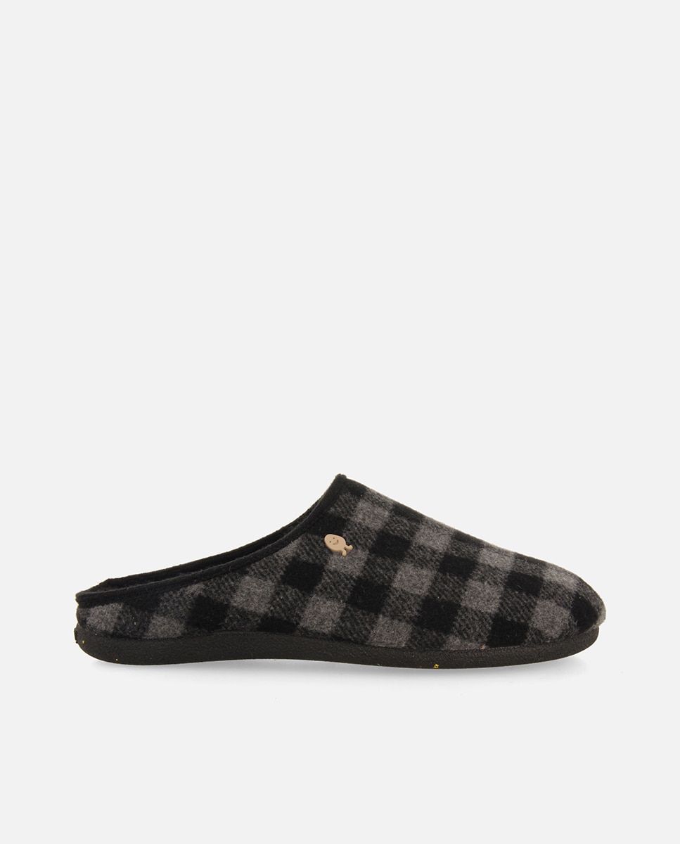 Hot Potatoes - Zapatillas de casa de hombre con estampado de cuadros y plantilla extraíble.