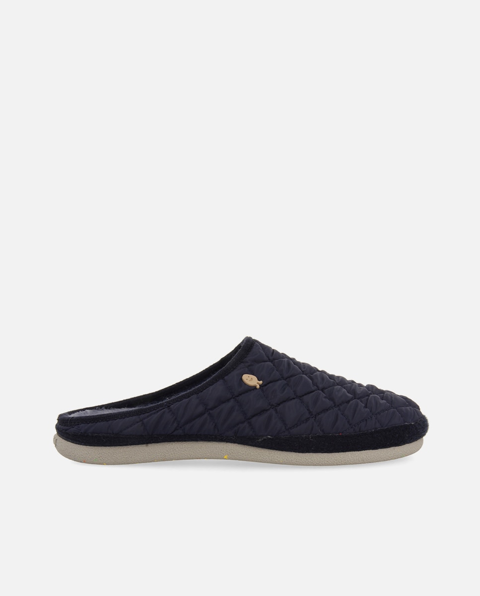 Zapatillas de casa de hombre con suela en contraste y plantilla extraíble - Hot Potatoes - Azul marino Azul marino-1
