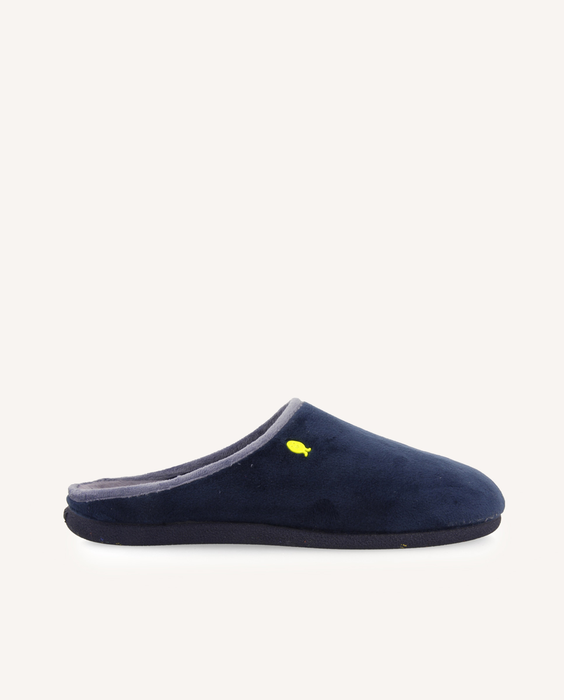 Imagen 0 de Zapatillas de casa de hombre de pelo con ribete en color en contraste Marino