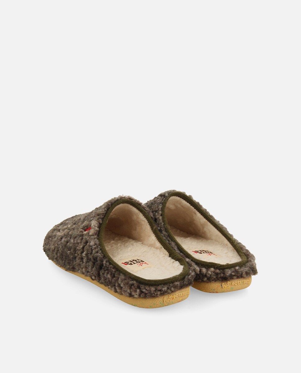 Zapatillas de casa de hombre con pelo y plantilla extraíble · Hot