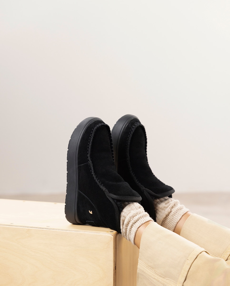 Imagen 2 de Botas de pelo de mujer estilo australianas de piel - Negro Negro