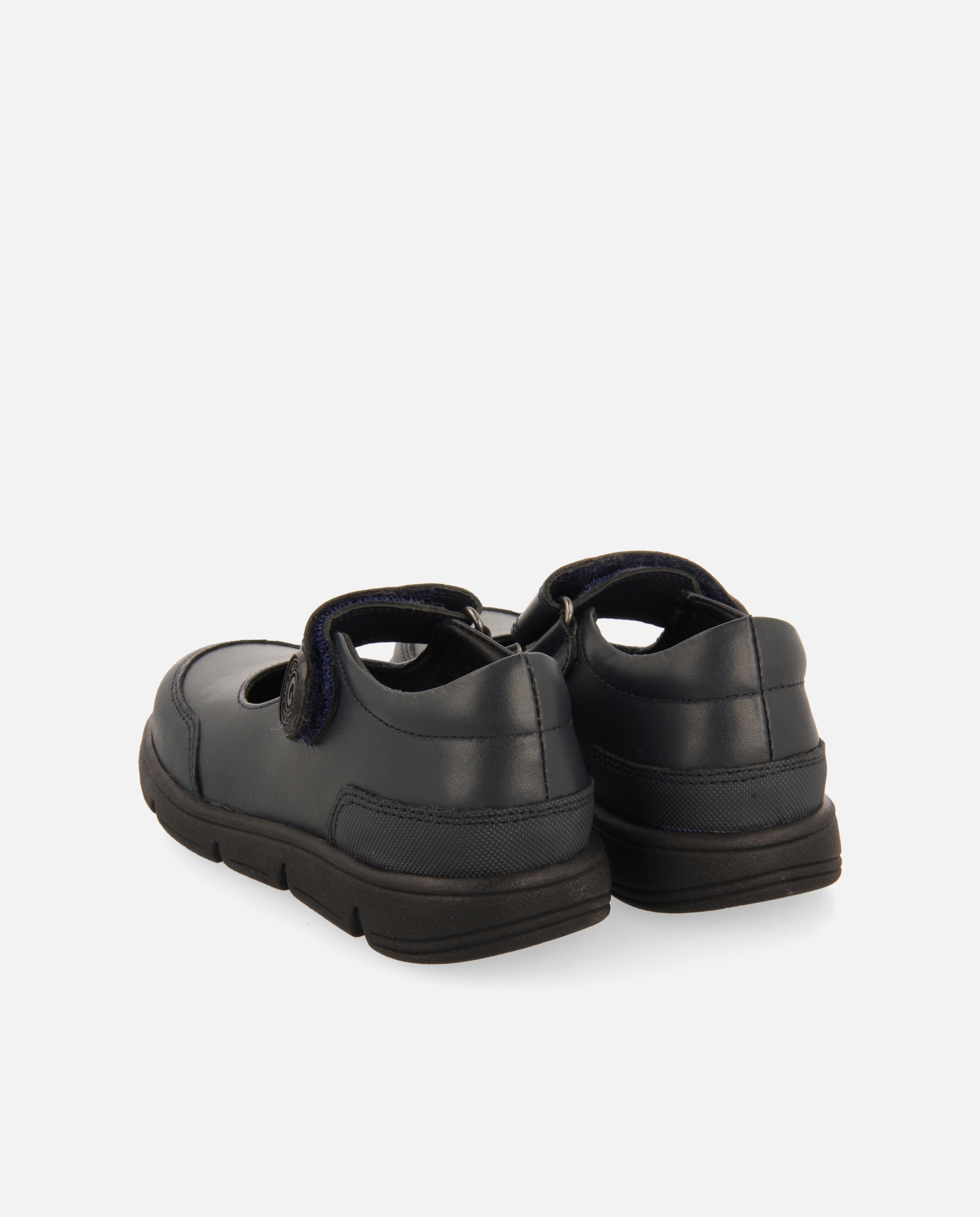 Zapatos de colegio de niña tipo bailarinas con cierres ajustables - Gioseppo - Azul marino Azul marino-3