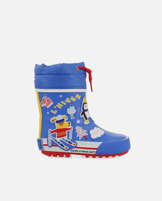 Imagen 0 de Botas de agua de bebé con collarín ajustable y parches