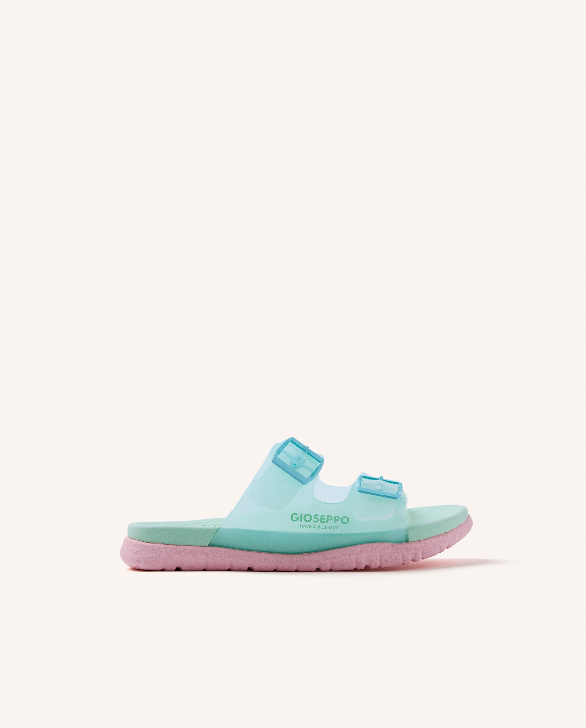 Chanclas pala de niña con hebillas y contrastes de color - Gioseppo - Azul Turquesa Azul Turquesa-1