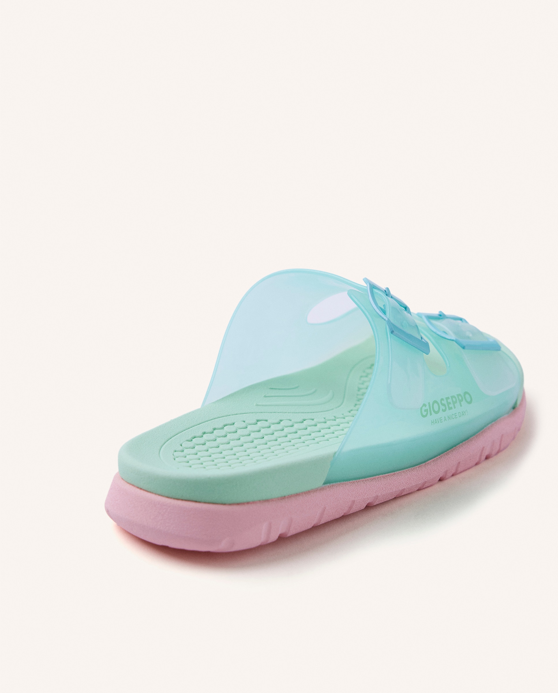 Chanclas pala de niña con hebillas y contrastes de color - Gioseppo - Azul Turquesa Azul Turquesa-4