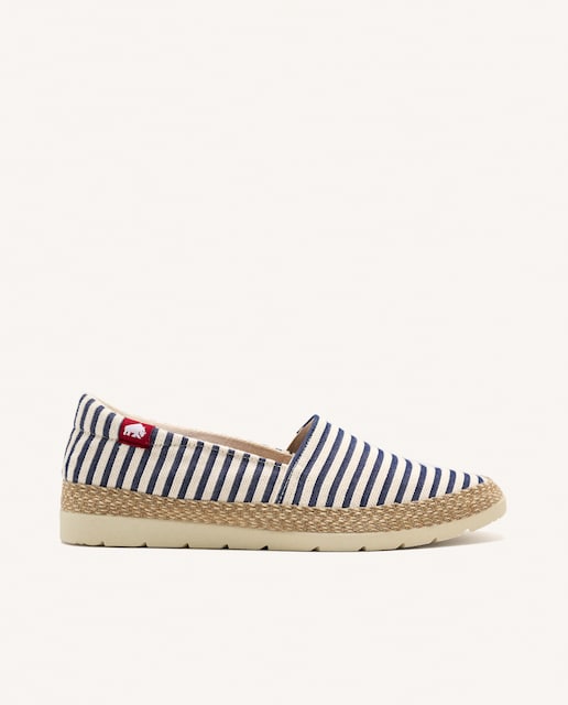 Imagen 0 de Alpargatas de hombre tipo slip-on con rayas y ribete