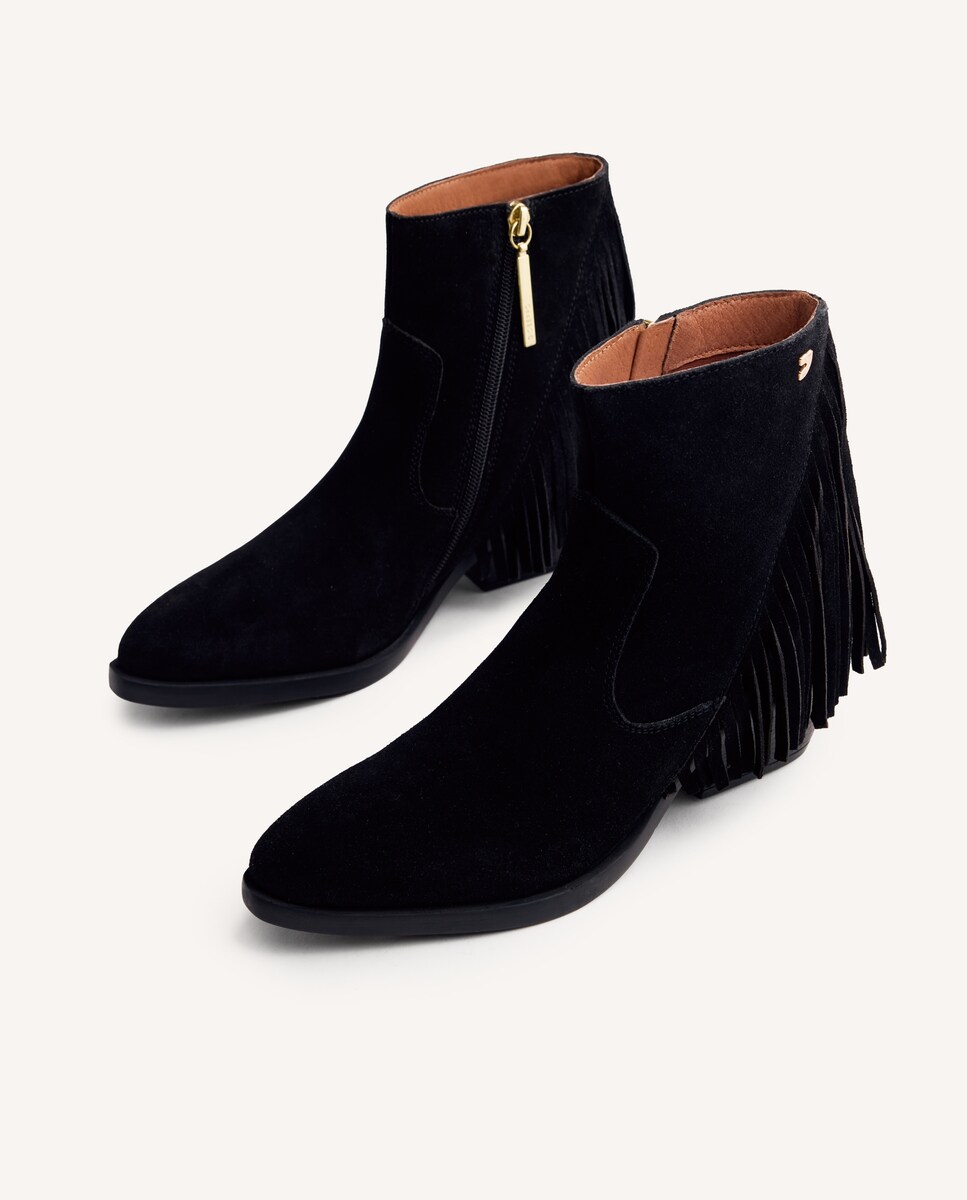 Botines De Ante Para Mujer - Caña Corta, Punta Picuda, Con Cremallera, Ideales Para Otoño E Invierno