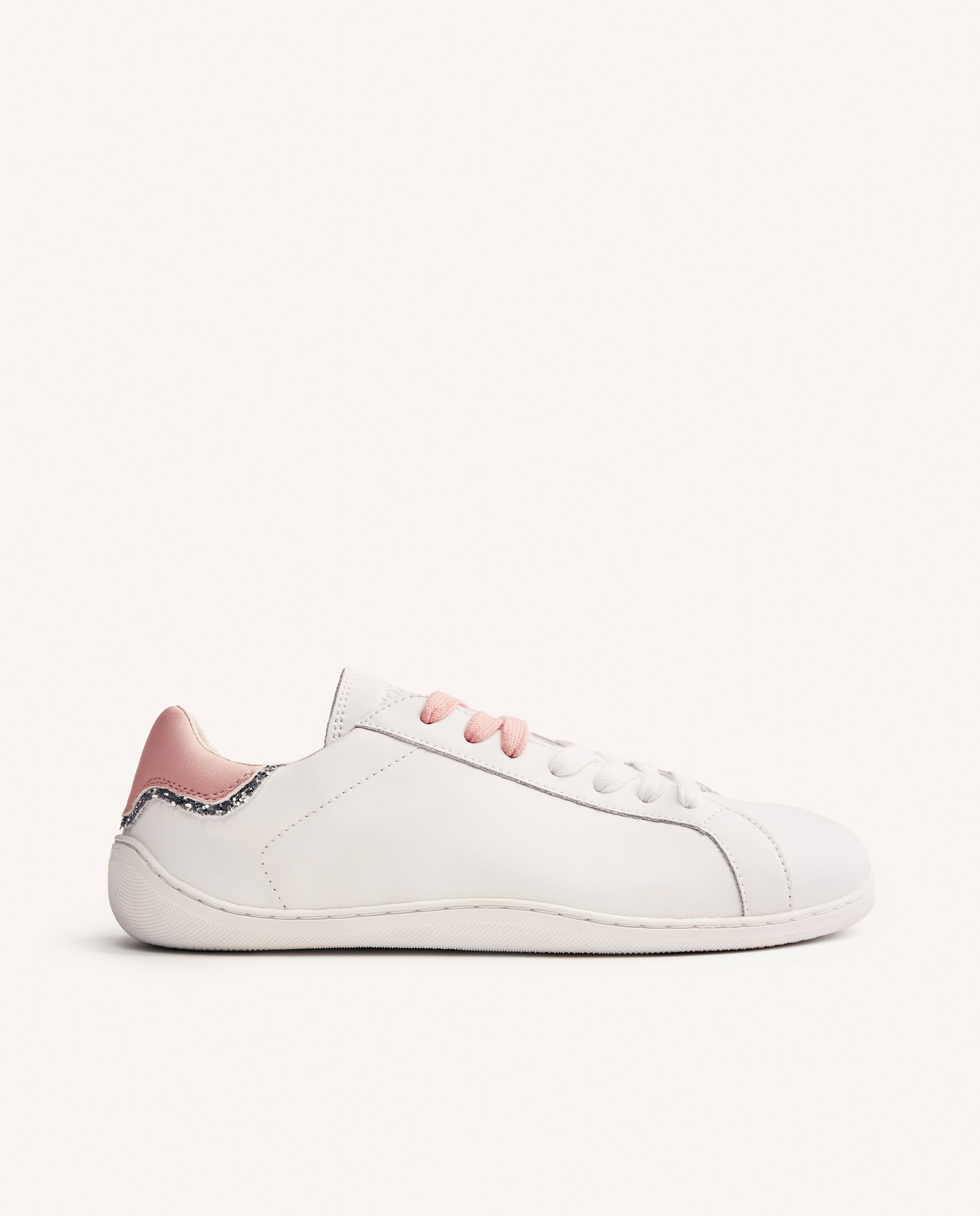 Zapatillas deportivas de mujer de piel con acentos de color y ribete brillante barefoot - Gioseppo - Blanco Blanco-1