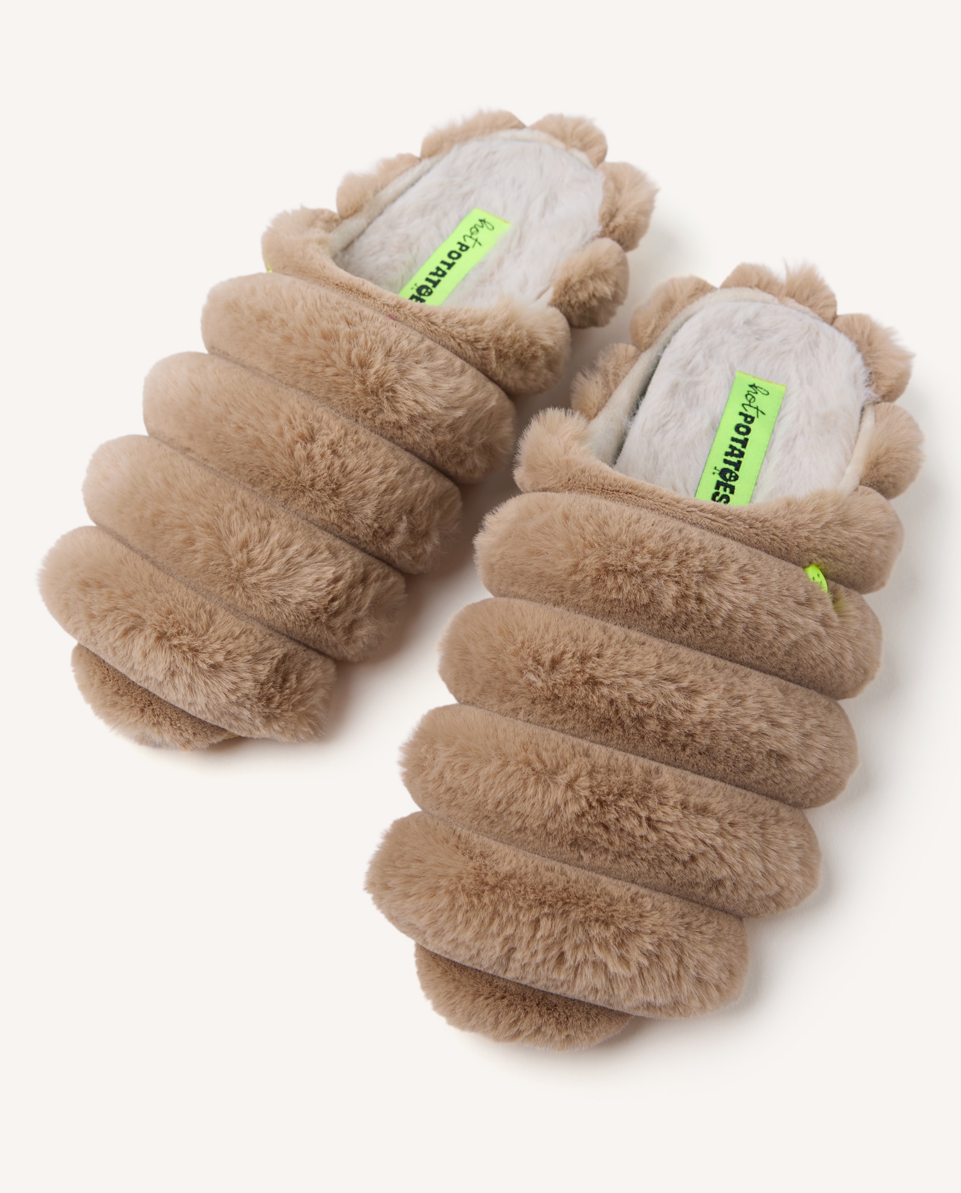 Imagen 4 de Zapatillas de casa de mujer de pelo con plantilla de pelo y alcolchada - Hot Potatoes - Topo Topo