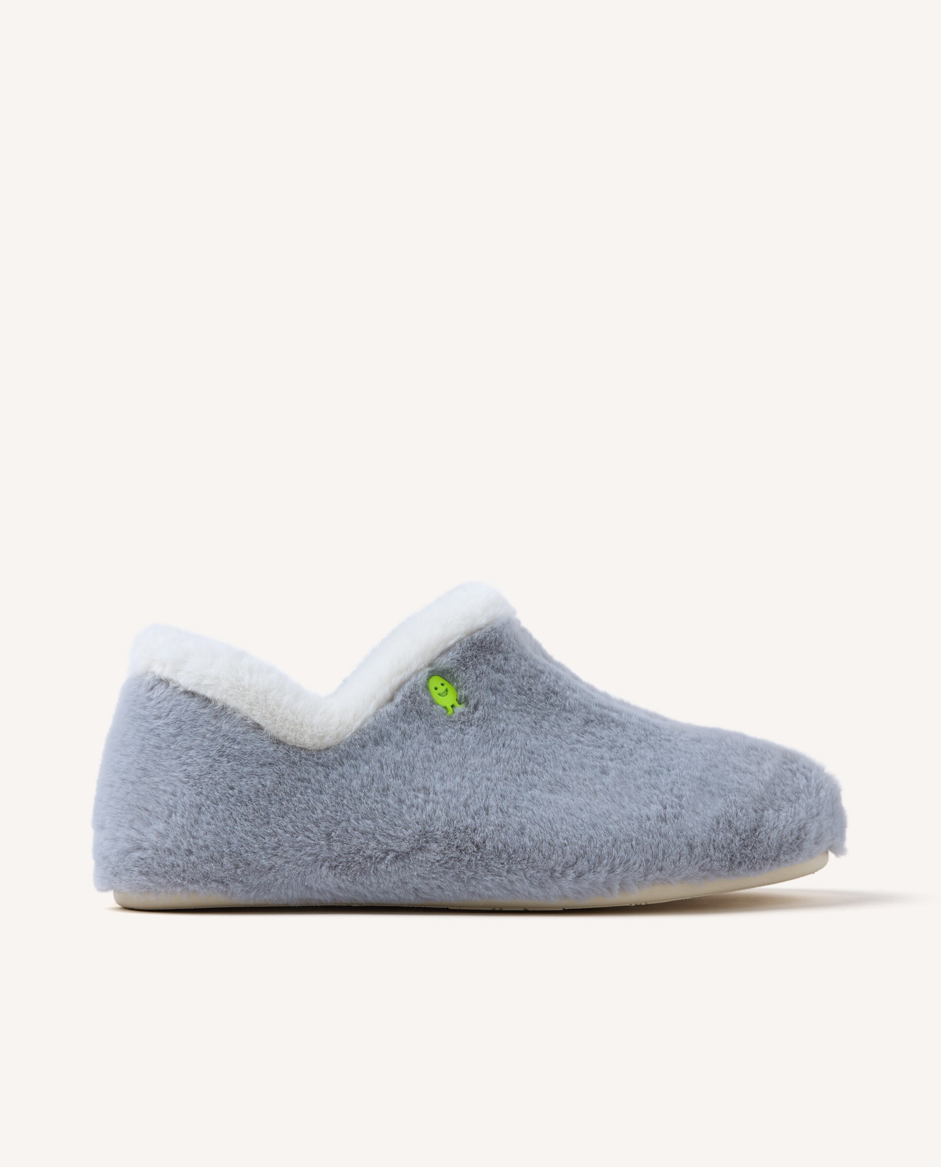 Zapatillas de casa cerradas de mujer tipo botín de pelo - Hot Potatoes - Gris Gris-1