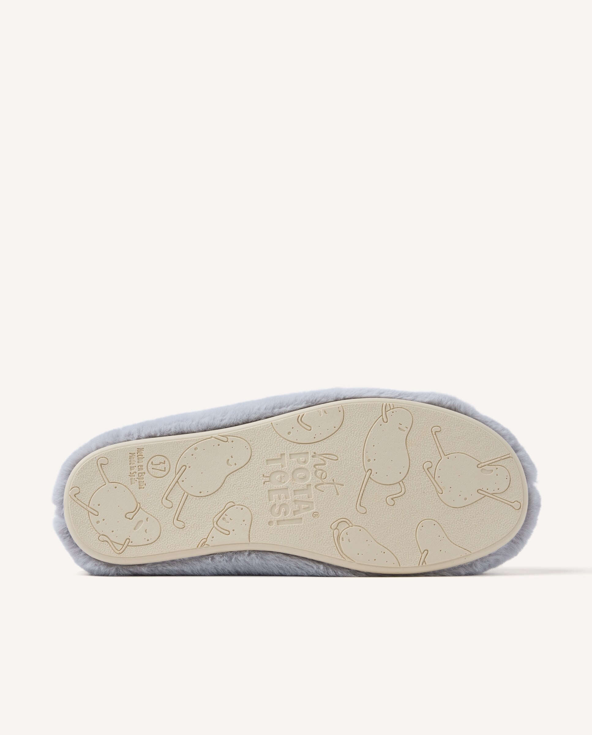 Zapatillas de casa cerradas de mujer tipo botín de pelo - Hot Potatoes - Gris Gris-5