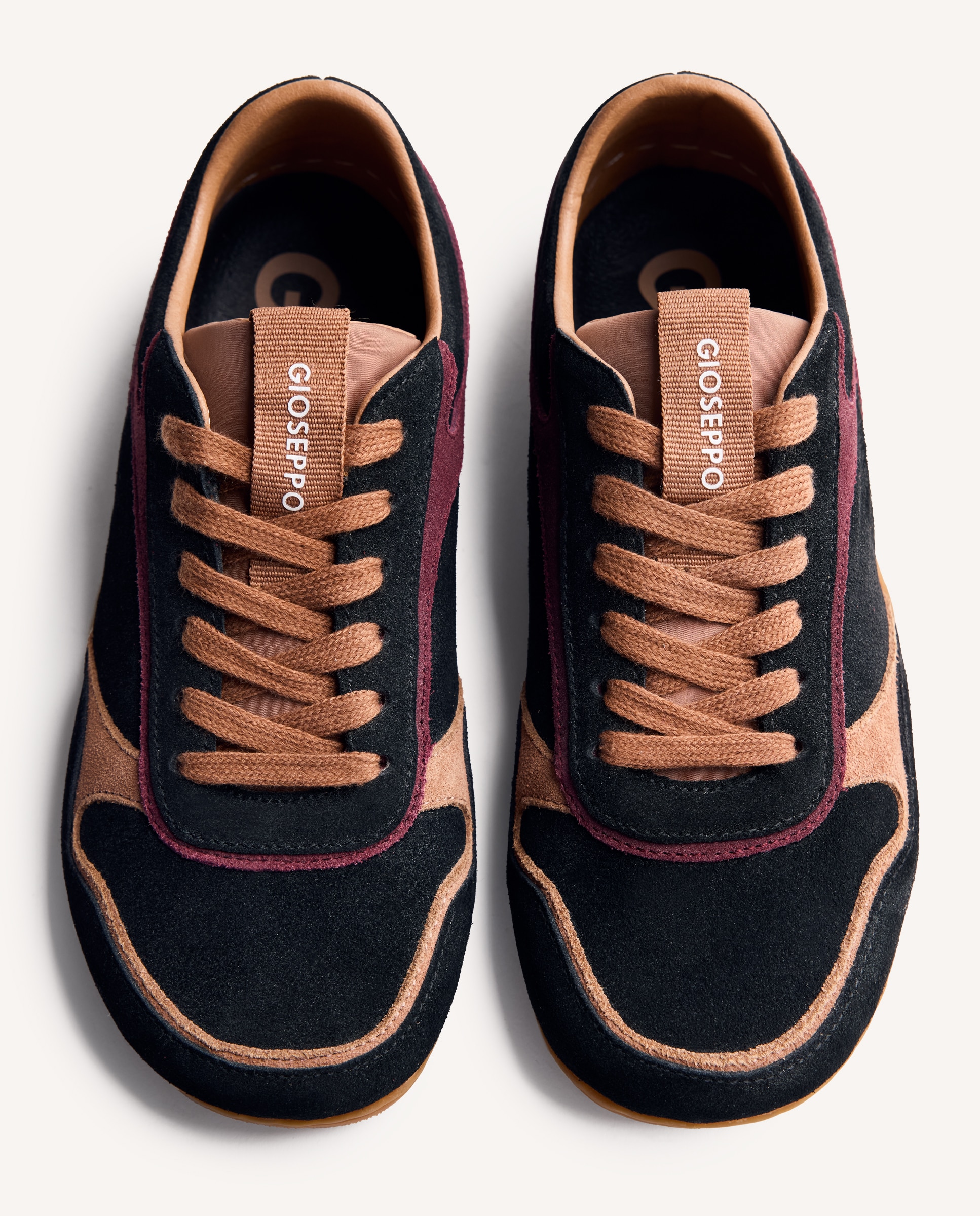 Zapatillas deportivas de mujer de piel serraje con contrastes de color barefoot - Gioseppo - Negro Negro-7