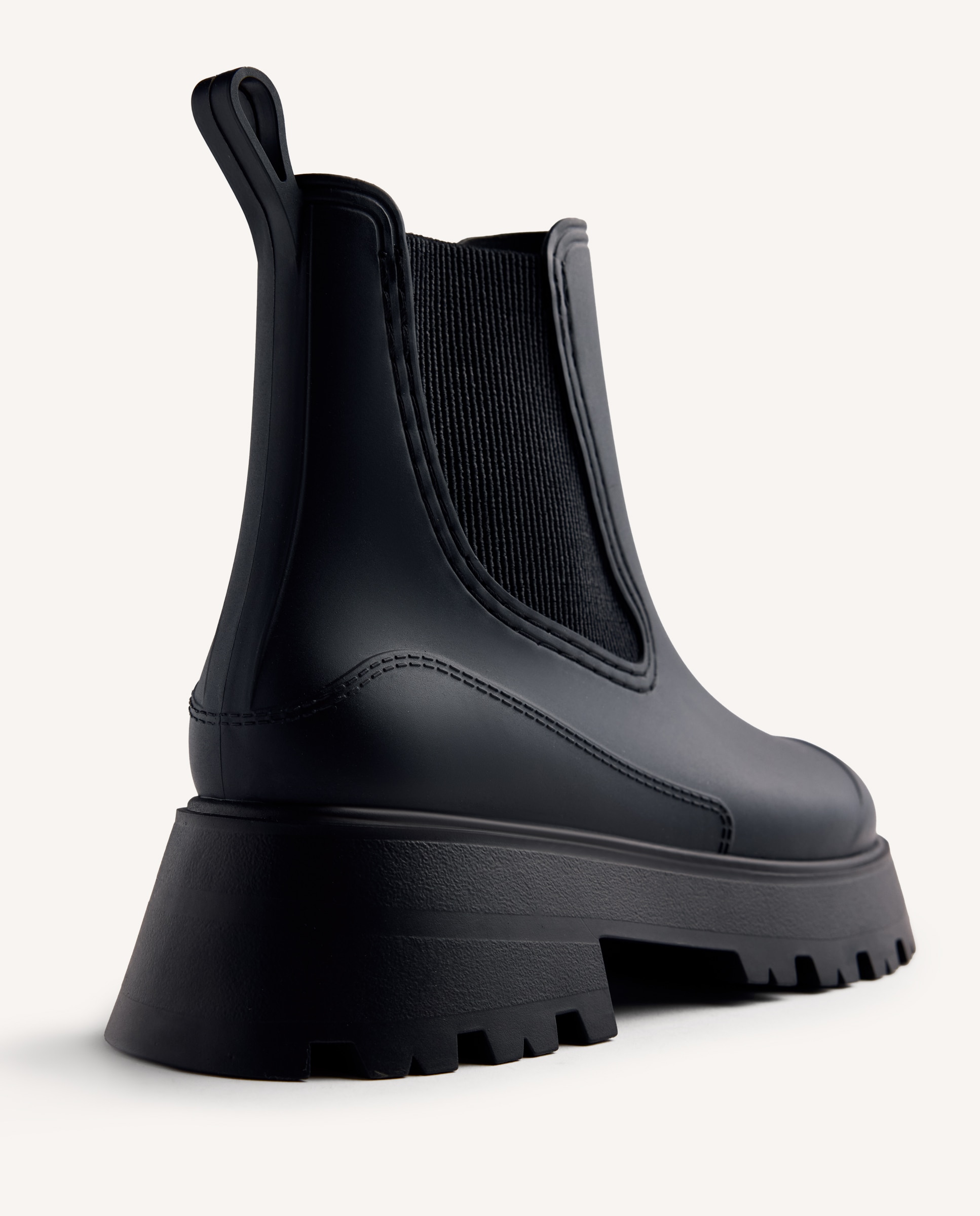 Botas de agua de mujer con plataforma y suela tipo track - Gioseppo - Negro Negro-4
