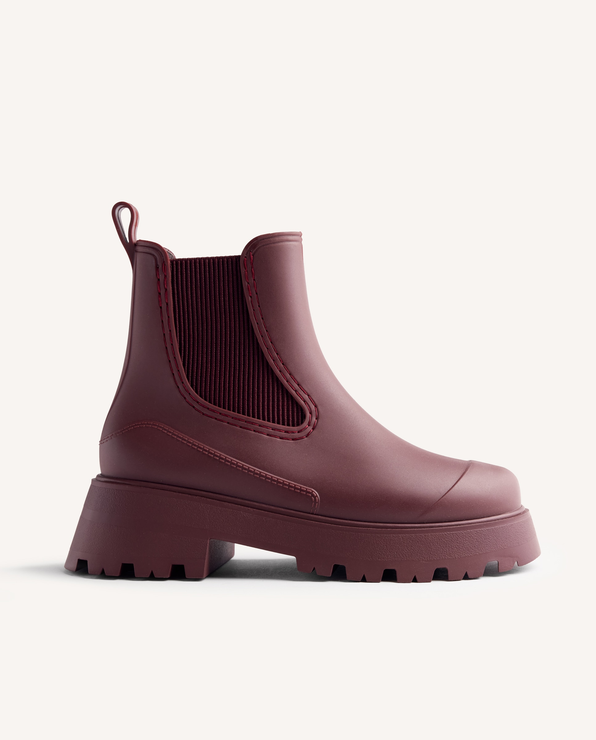 Botas de agua de mujer con plataforma y suela tipo track - Gioseppo - Burdeos Burdeos-1