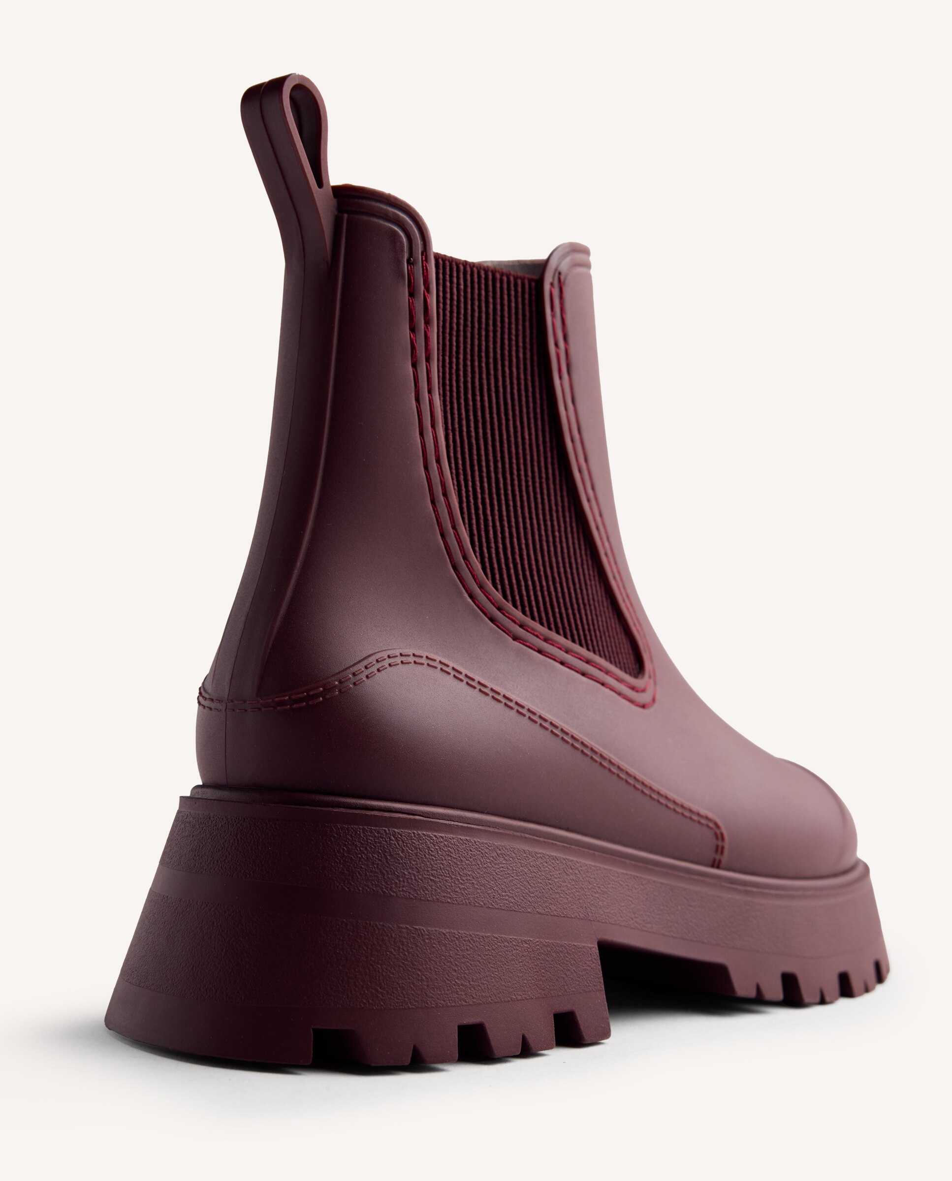 Botas de agua de mujer con plataforma y suela tipo track - Gioseppo - Burdeos Burdeos-4