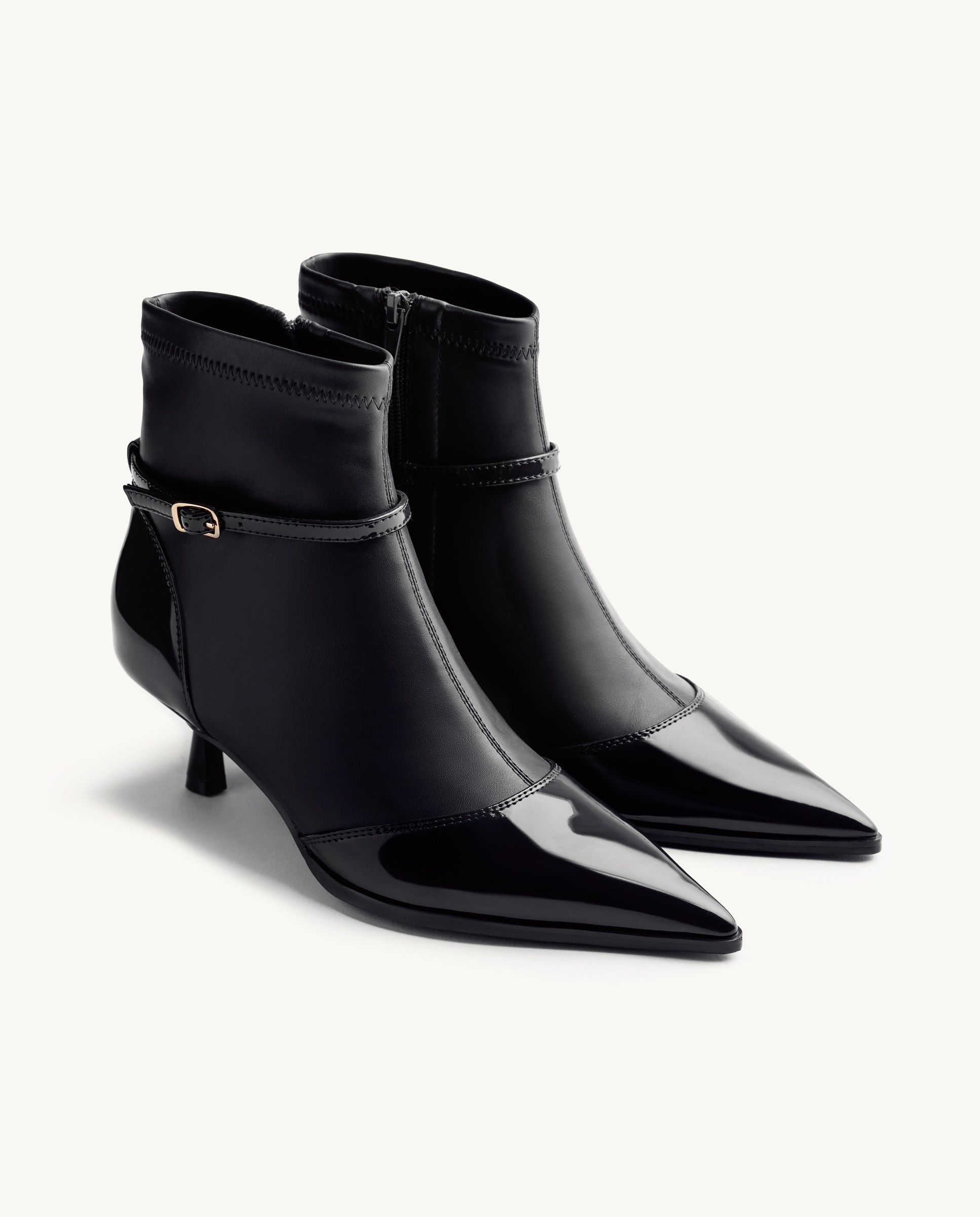Botines elásticos de mujer con tacón bajo tipo kitten y pulsera en el tobillo - Gioseppo - Negro Negro-3