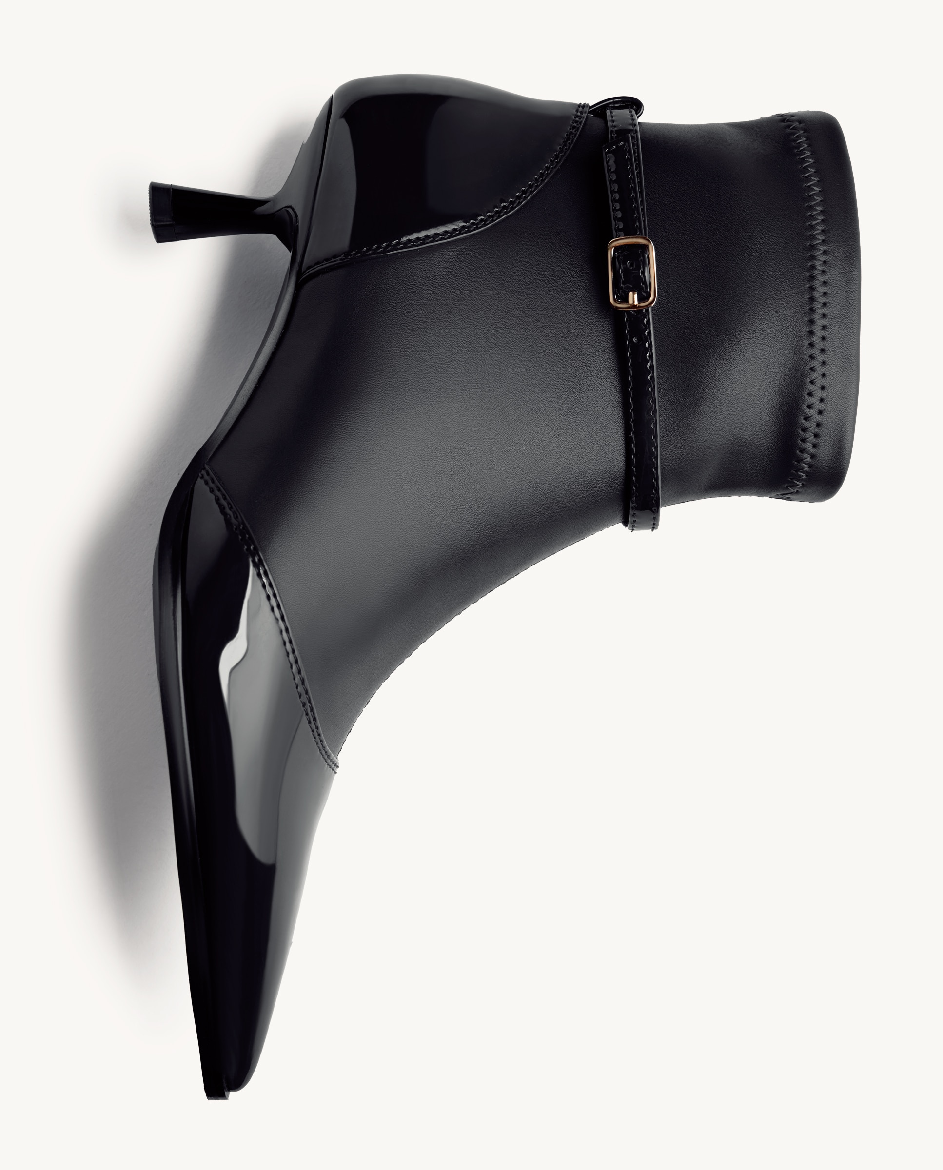 Botines elásticos de mujer con tacón bajo tipo kitten y pulsera en el tobillo - Gioseppo - Negro Negro-4