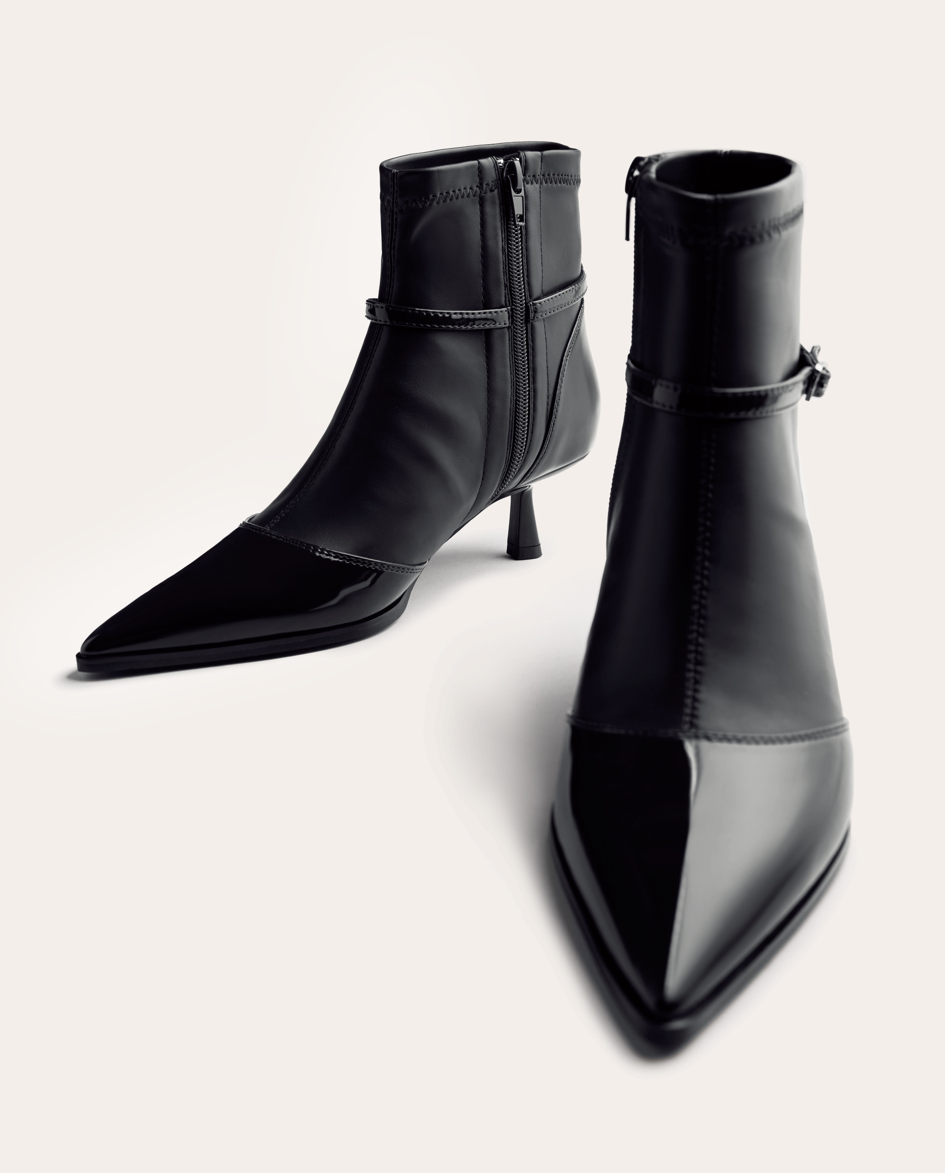 Botines elásticos de mujer con tacón bajo tipo kitten y pulsera en el tobillo - Gioseppo - Negro Negro-6