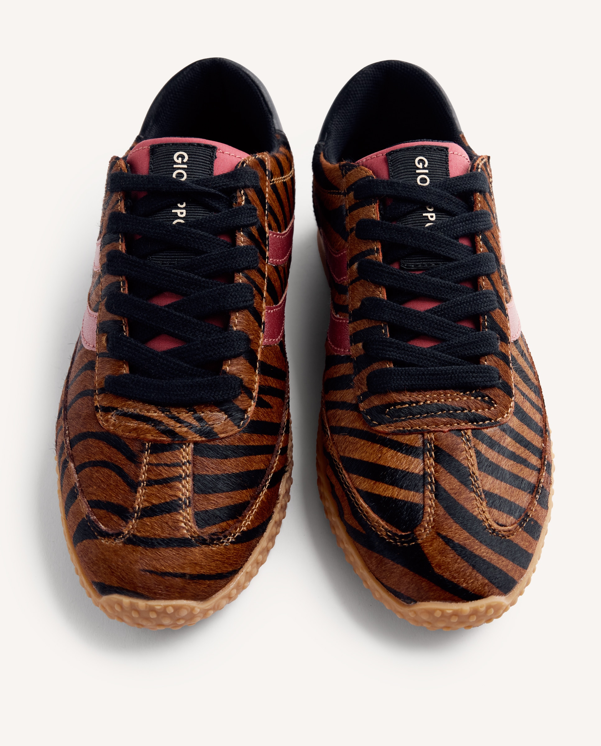 Zapatillas deportivas de mujer de piel con piezas brillantes - Gioseppo - Estampado Estampado-5