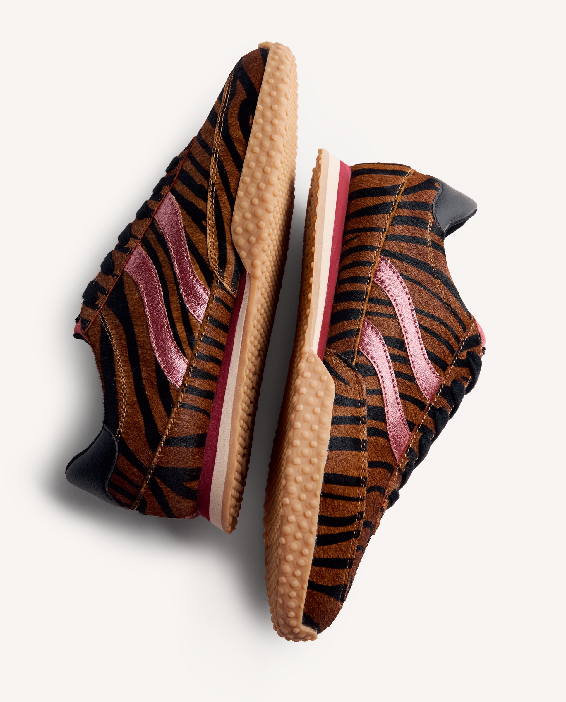 Zapatillas deportivas de mujer de piel con piezas brillantes - Gioseppo - Estampado Estampado-7