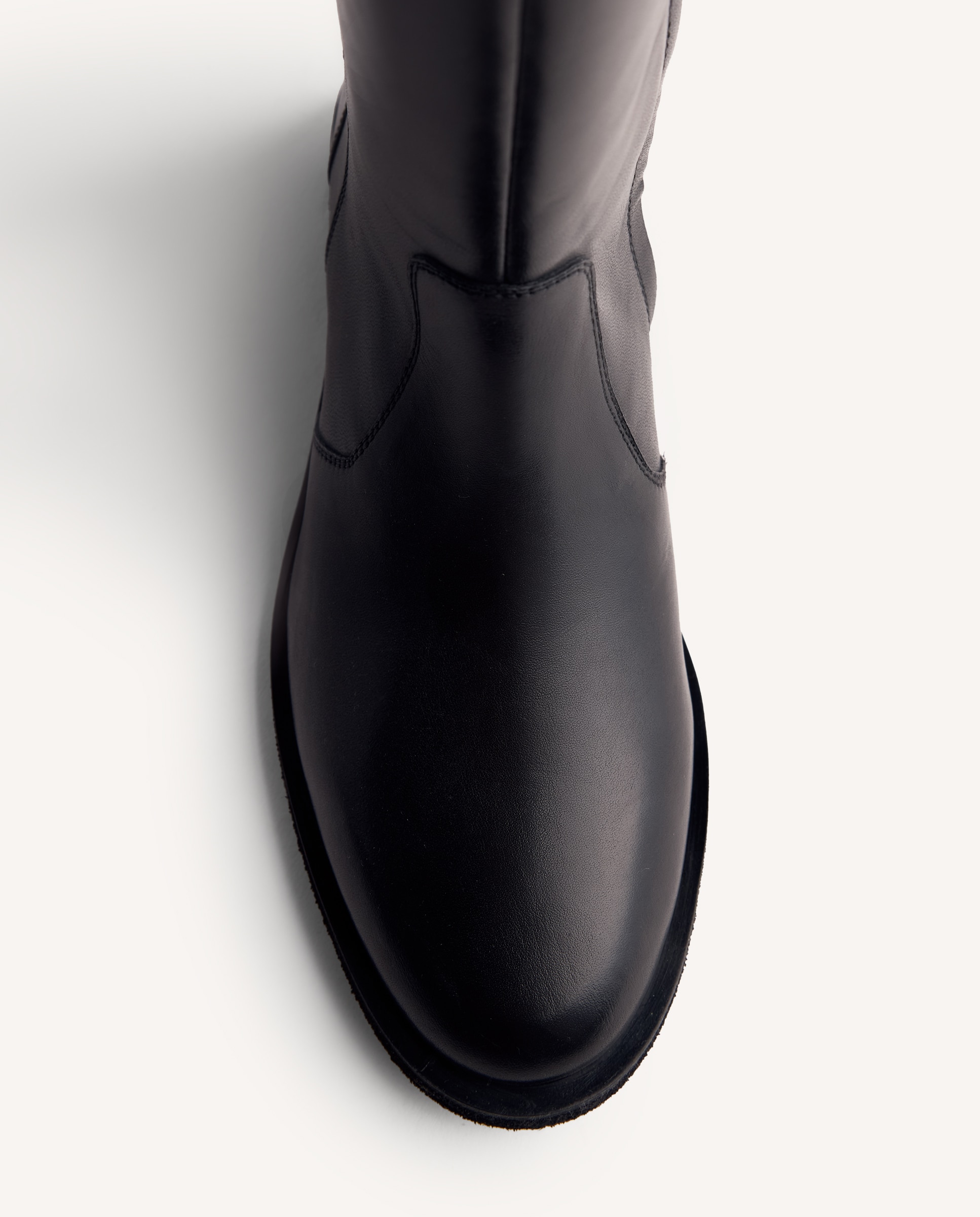 Botas básicas de mujer de piel con caña ancha y punta redonda - Gioseppo - Negro Negro-5