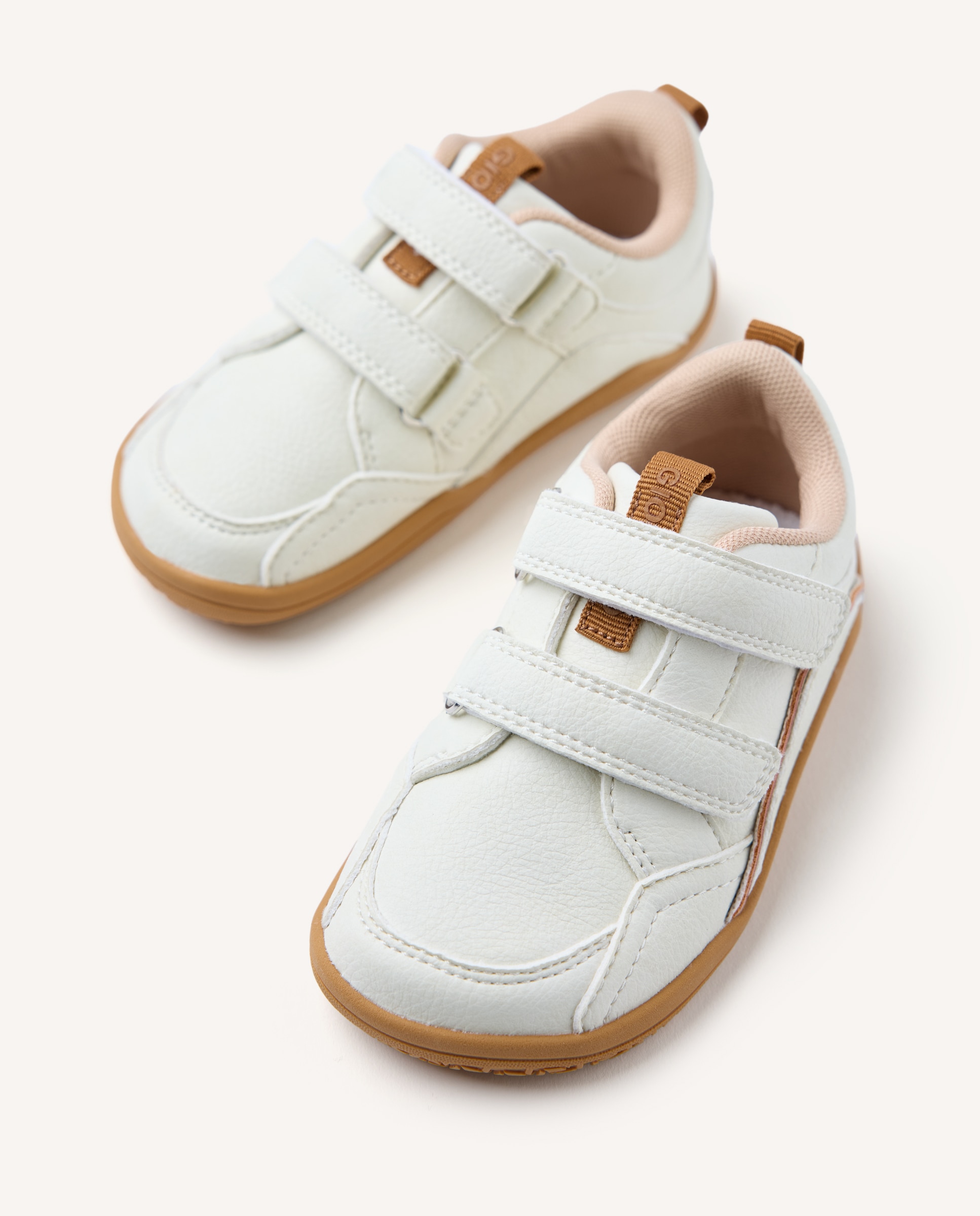 Zapatillas deportivas de niña barefoot con doble cierre ajustable - Gioseppo - Blanco Blanco-3