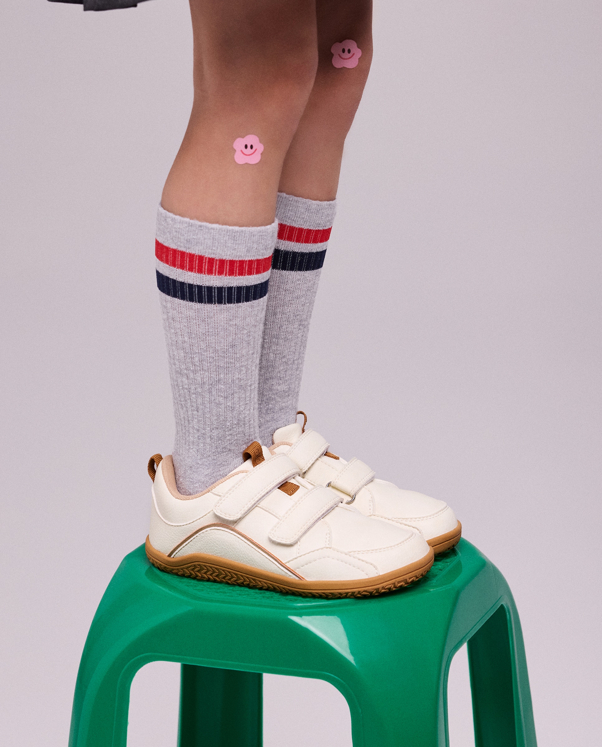 Zapatillas deportivas de niña barefoot con doble cierre ajustable - Gioseppo - Blanco Blanco-6