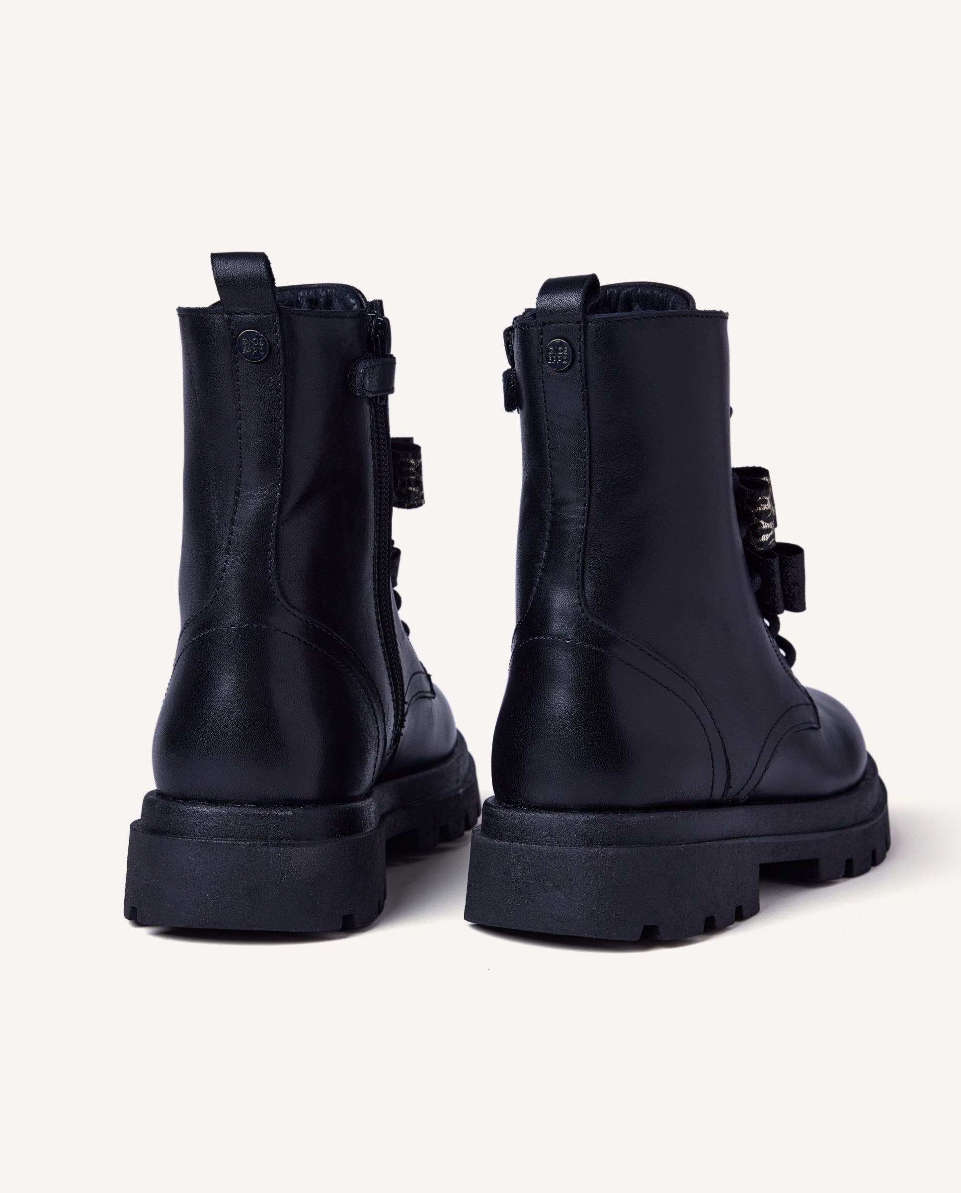 Botas de niña piel lazos - Gioseppo - Negro Negro-4