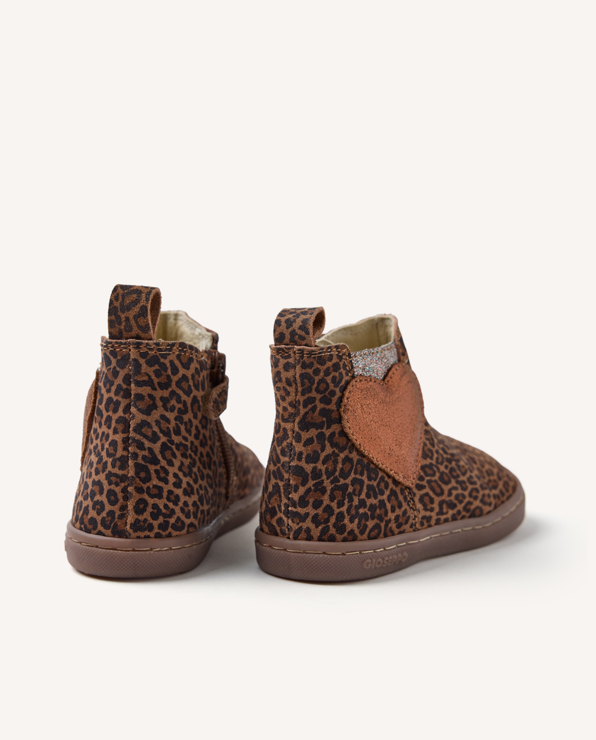 Botines de niña de piel serraje estampado con detalle de corazón - Gioseppo - Estampado Estampado-4